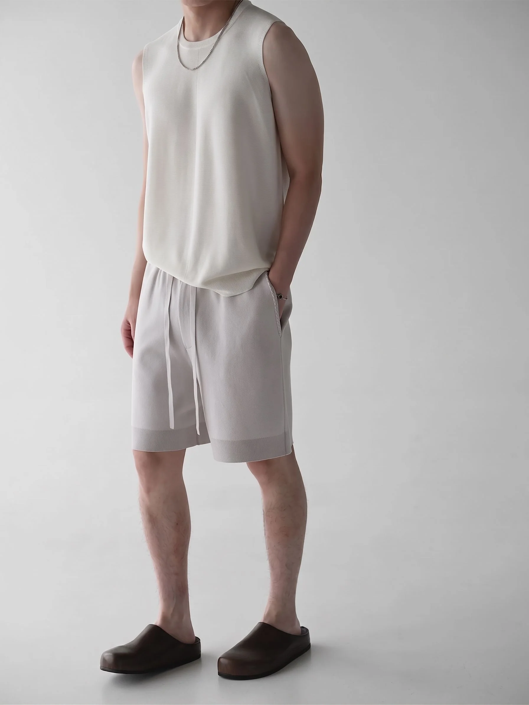 Knit Drawstring Shorts - Image 3