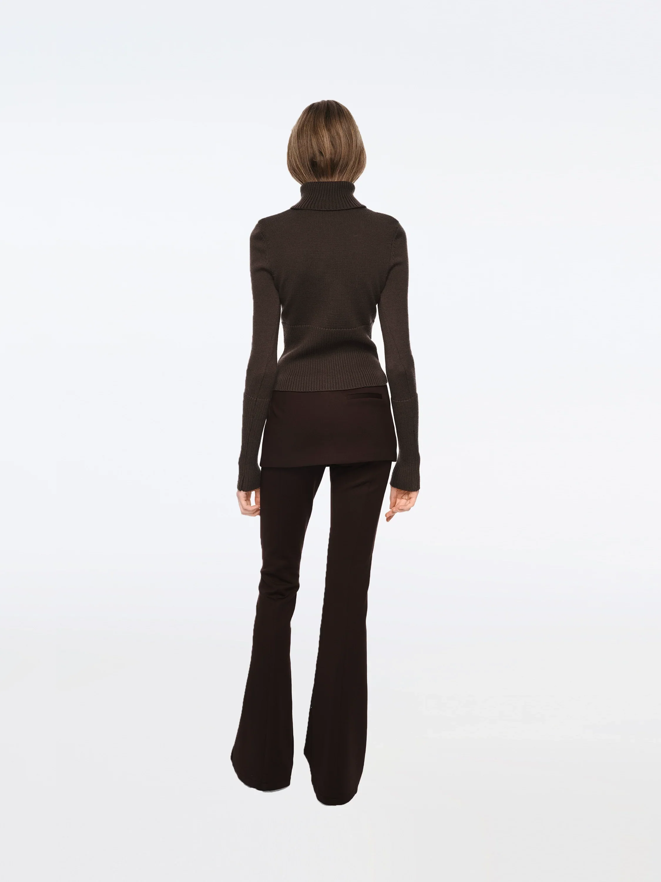 Knit Flared Pant-Skirt Set - Image 4