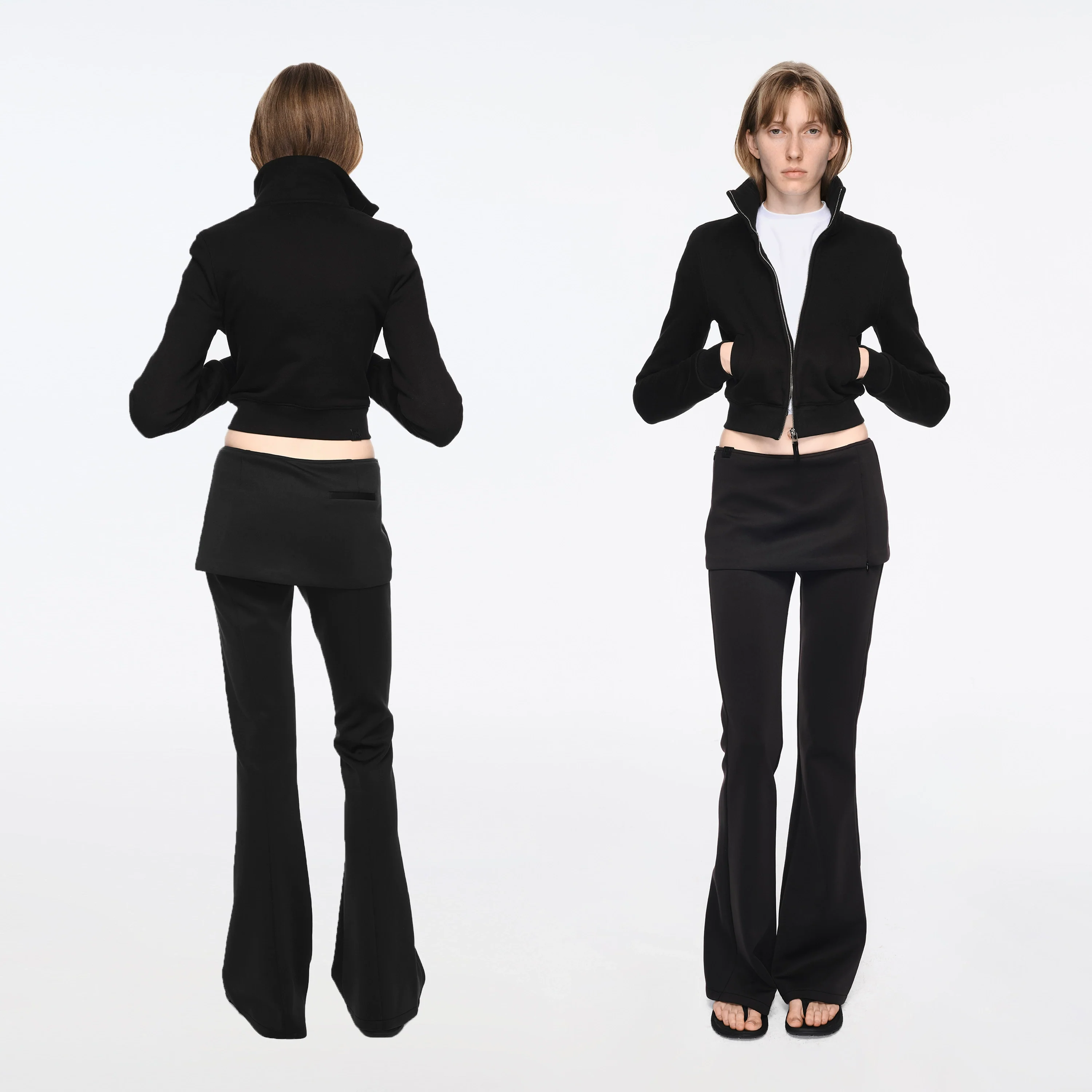 Knit Flared Pant-Skirt Set - Image 9