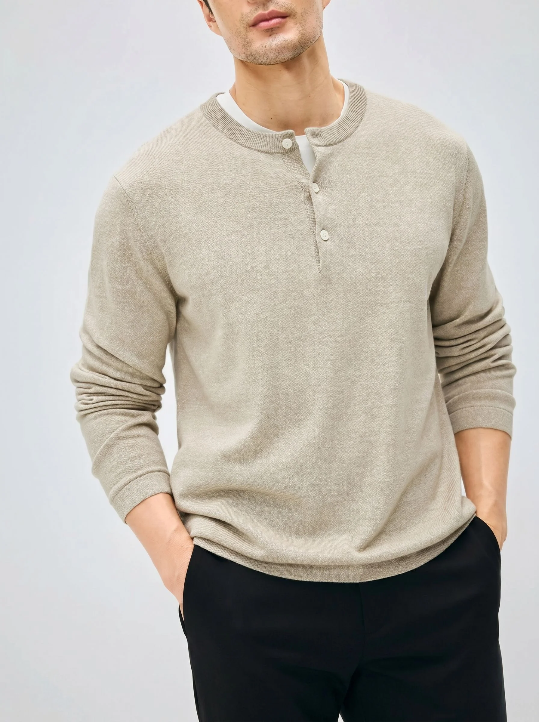 Knit Henley Sweater