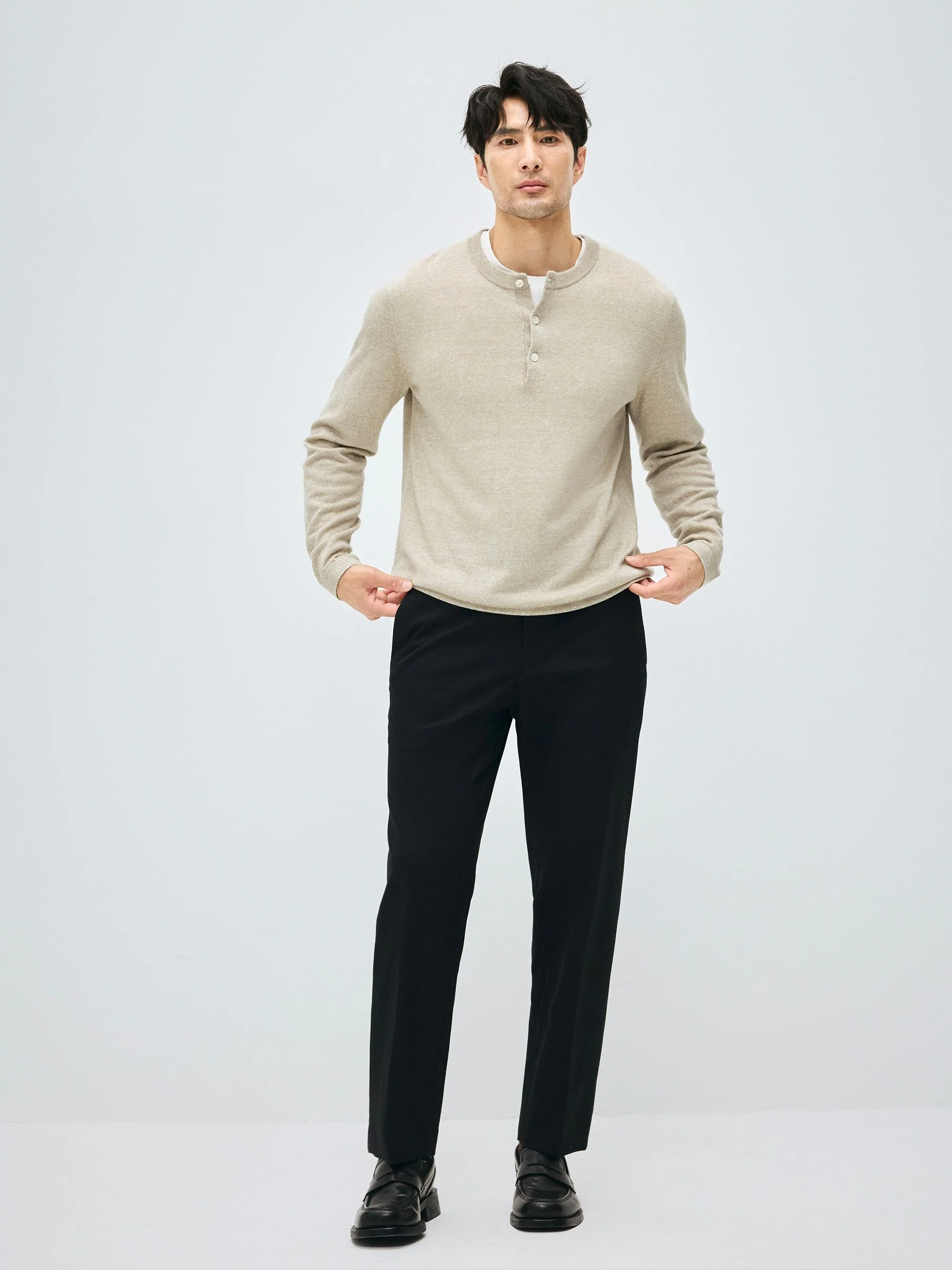 Knit Henley Sweater - Image 2