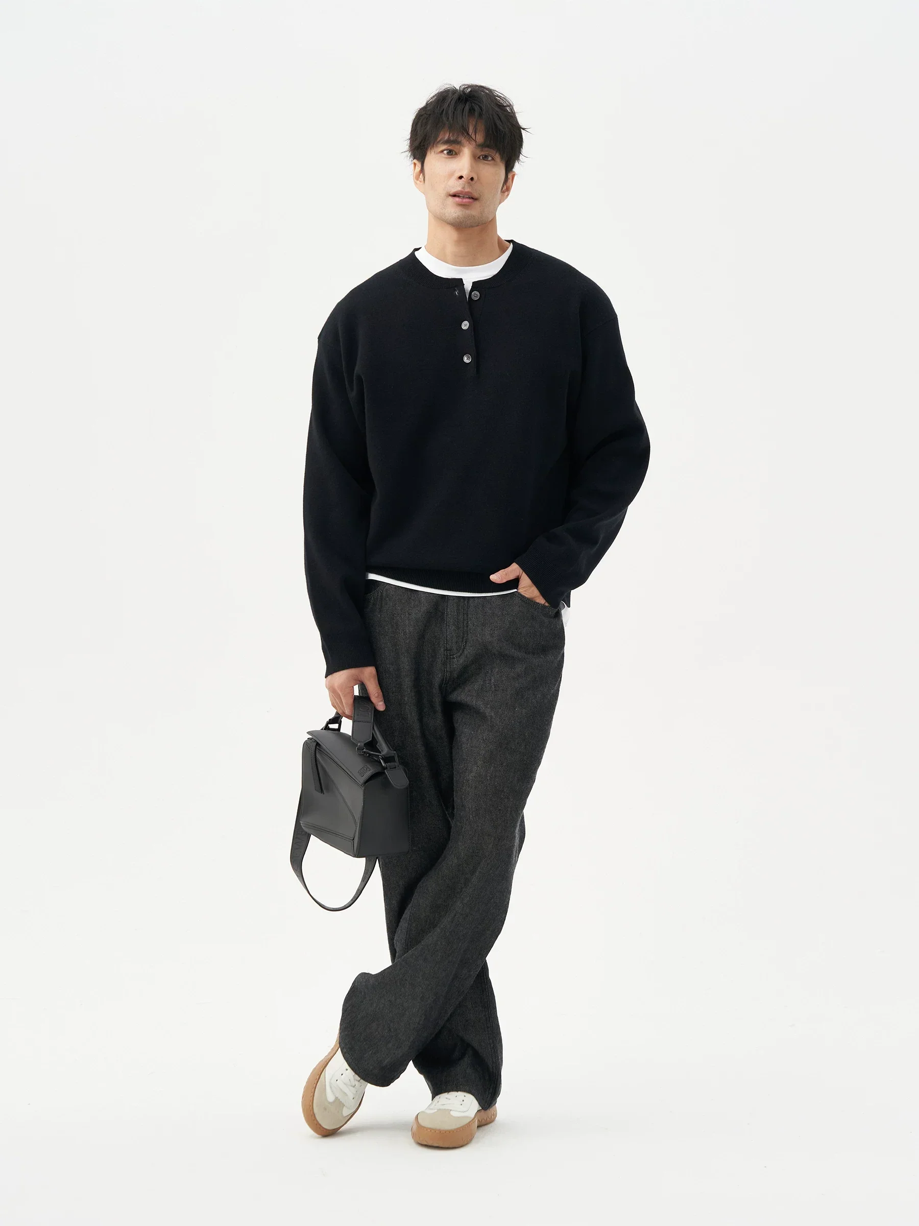 Knit Henley Sweater - Image 3