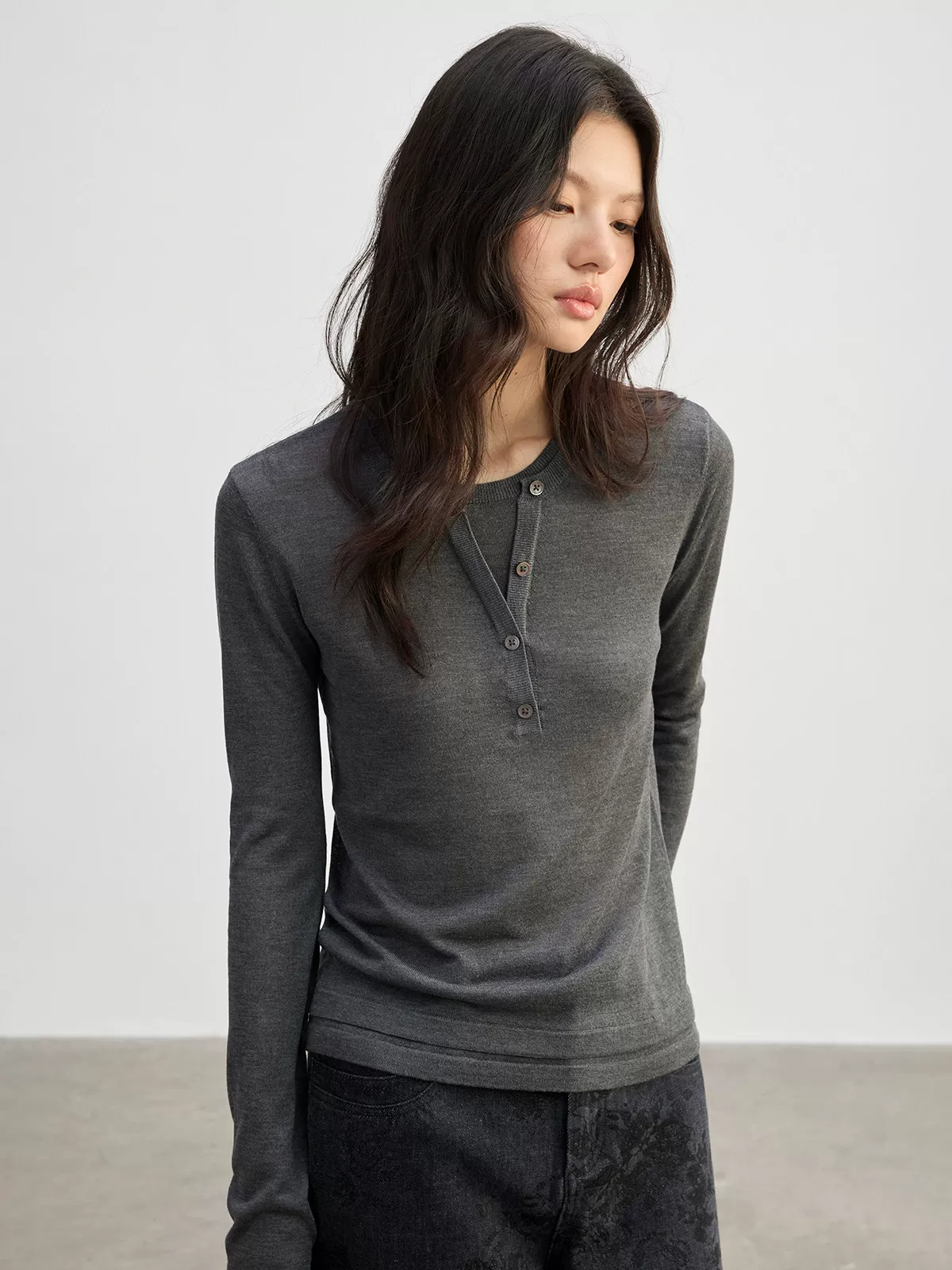 Knit Henley Top