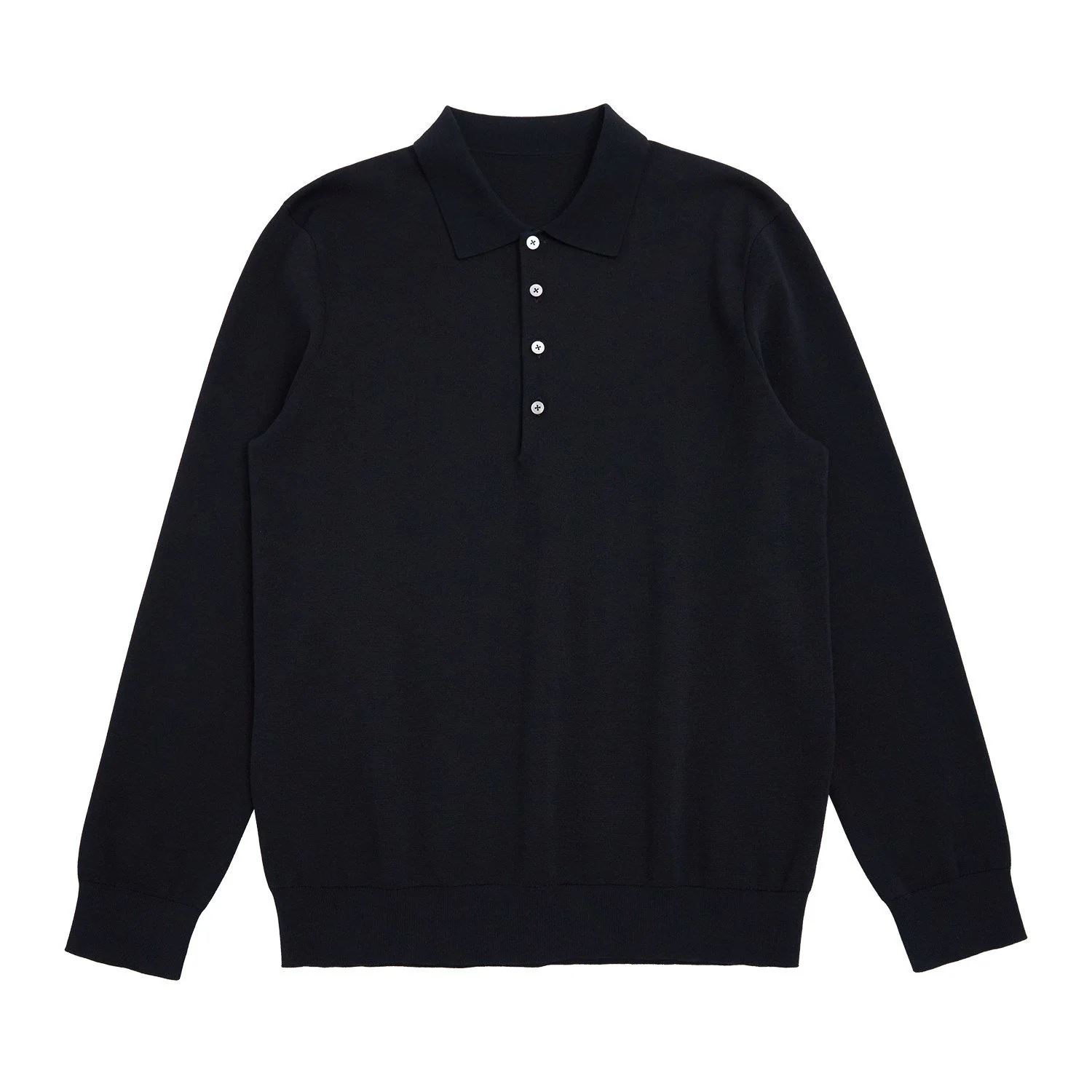 Knit Long Sleeve Polo - Image 6