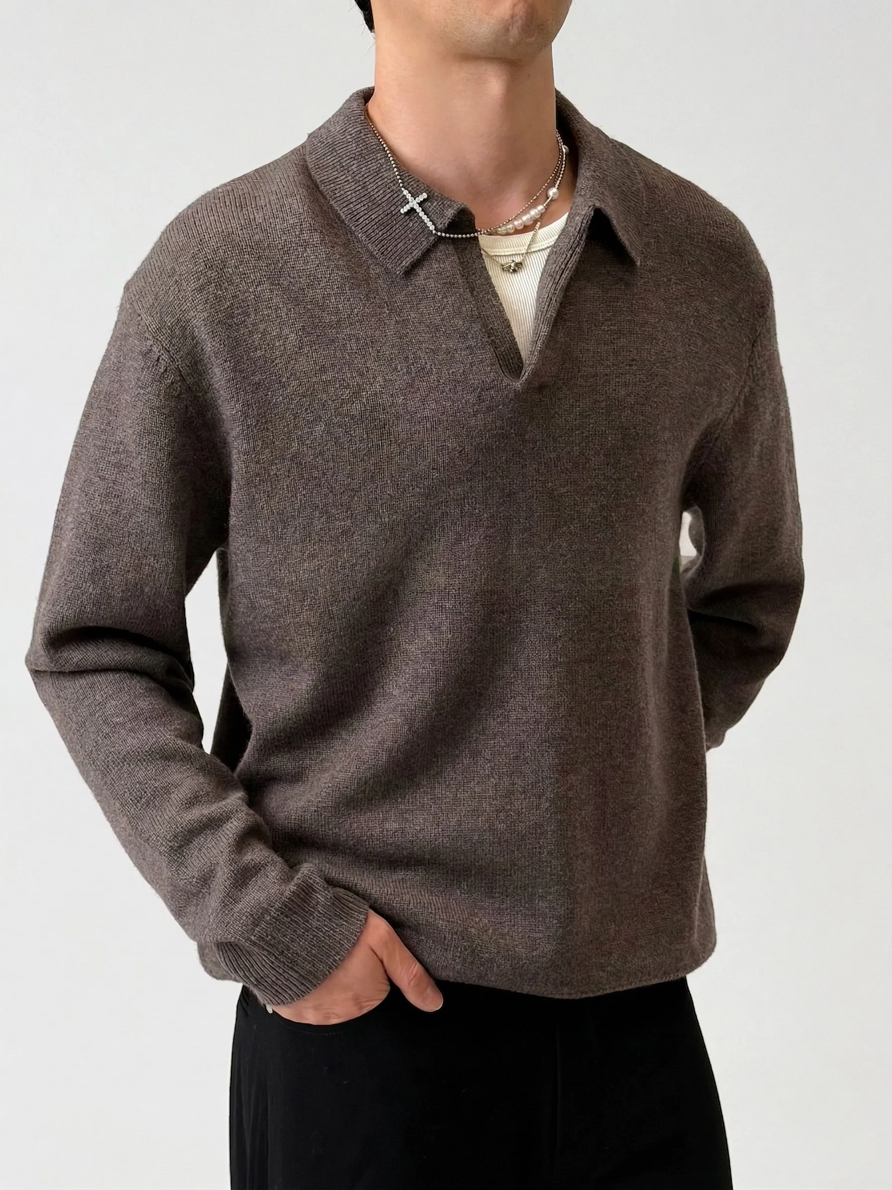 Knit Polo Sweater
