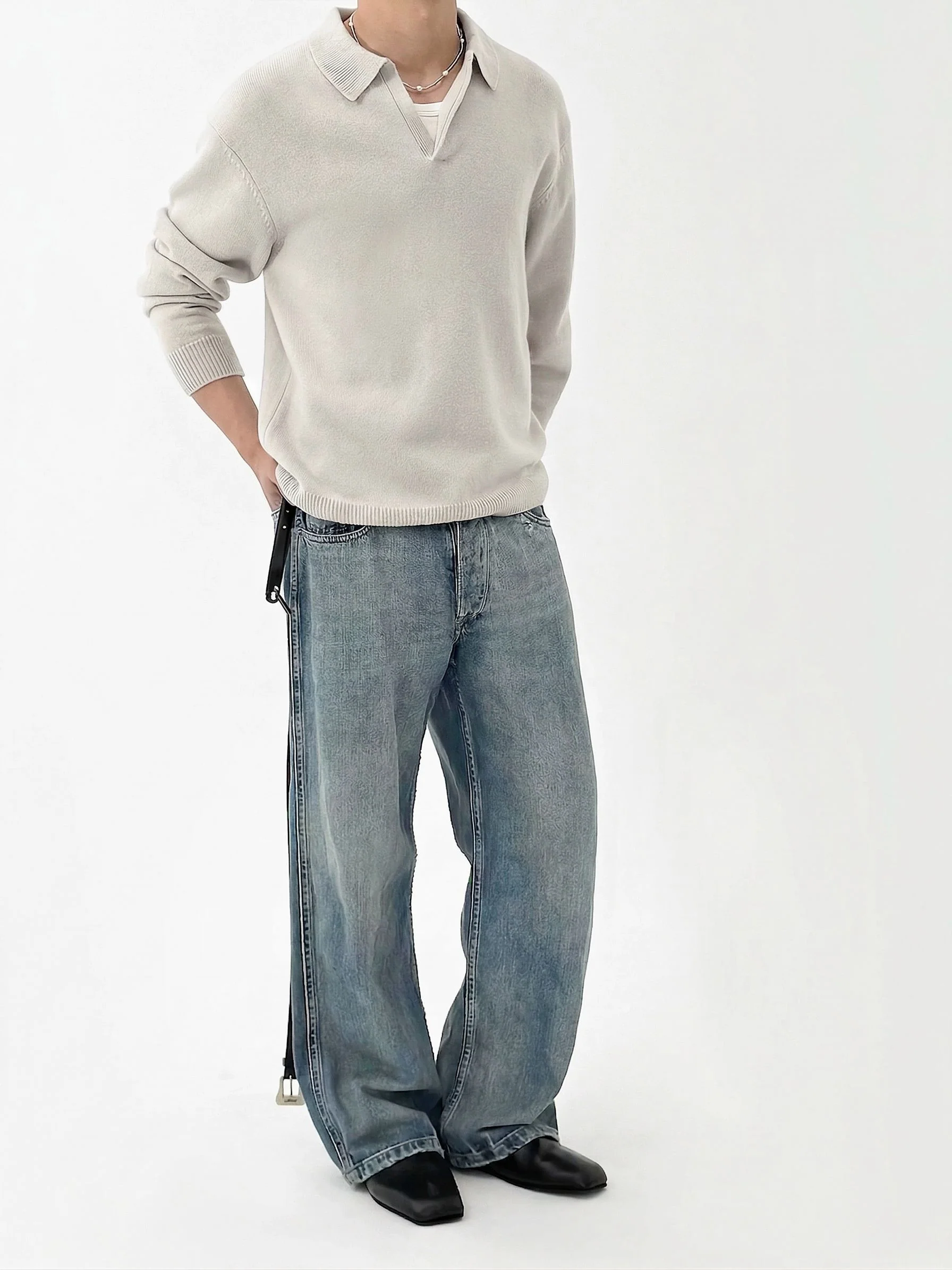 Knit Polo Sweater - Image 3