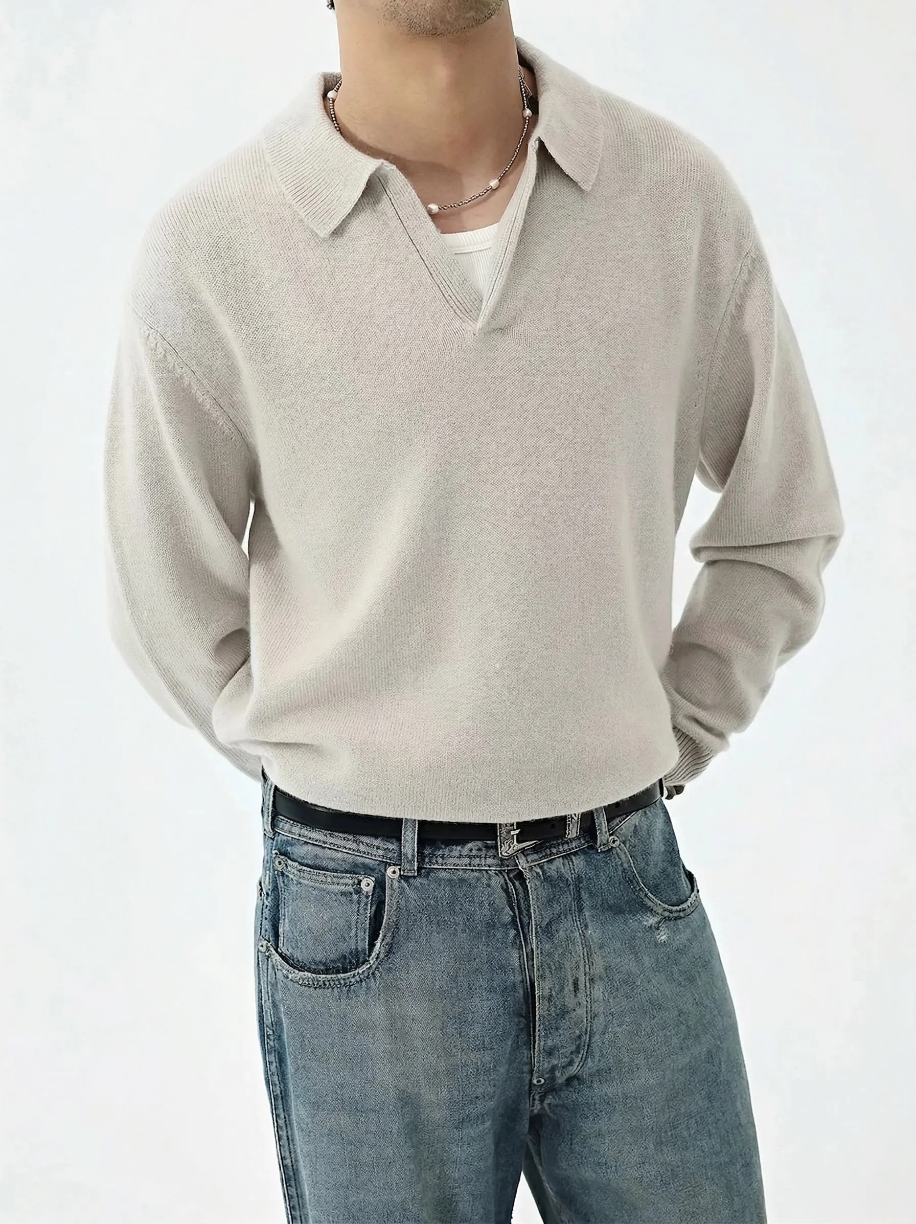 Knit Polo Sweater - Image 4
