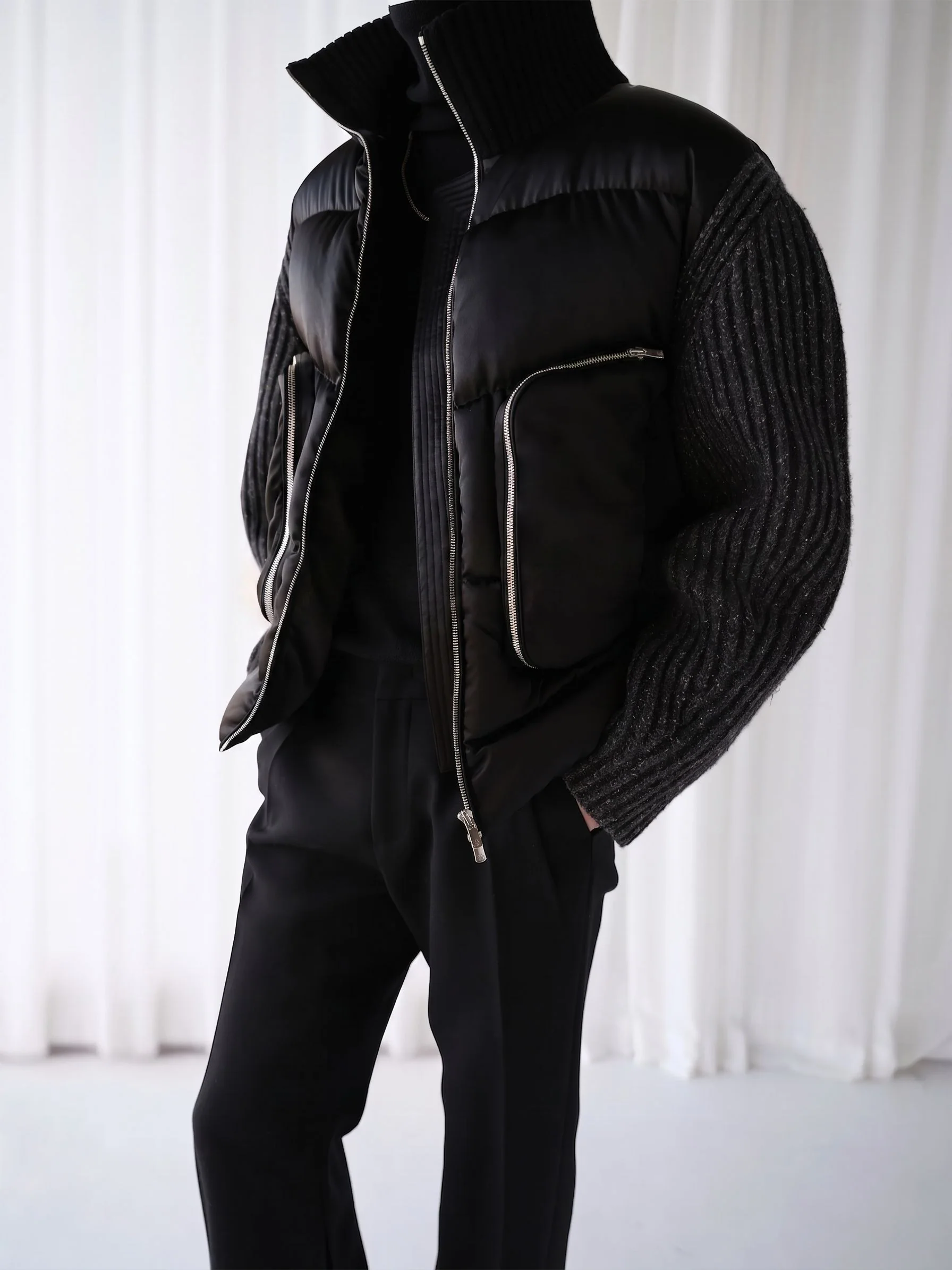 Knit Sleeve Puffer - Image 2