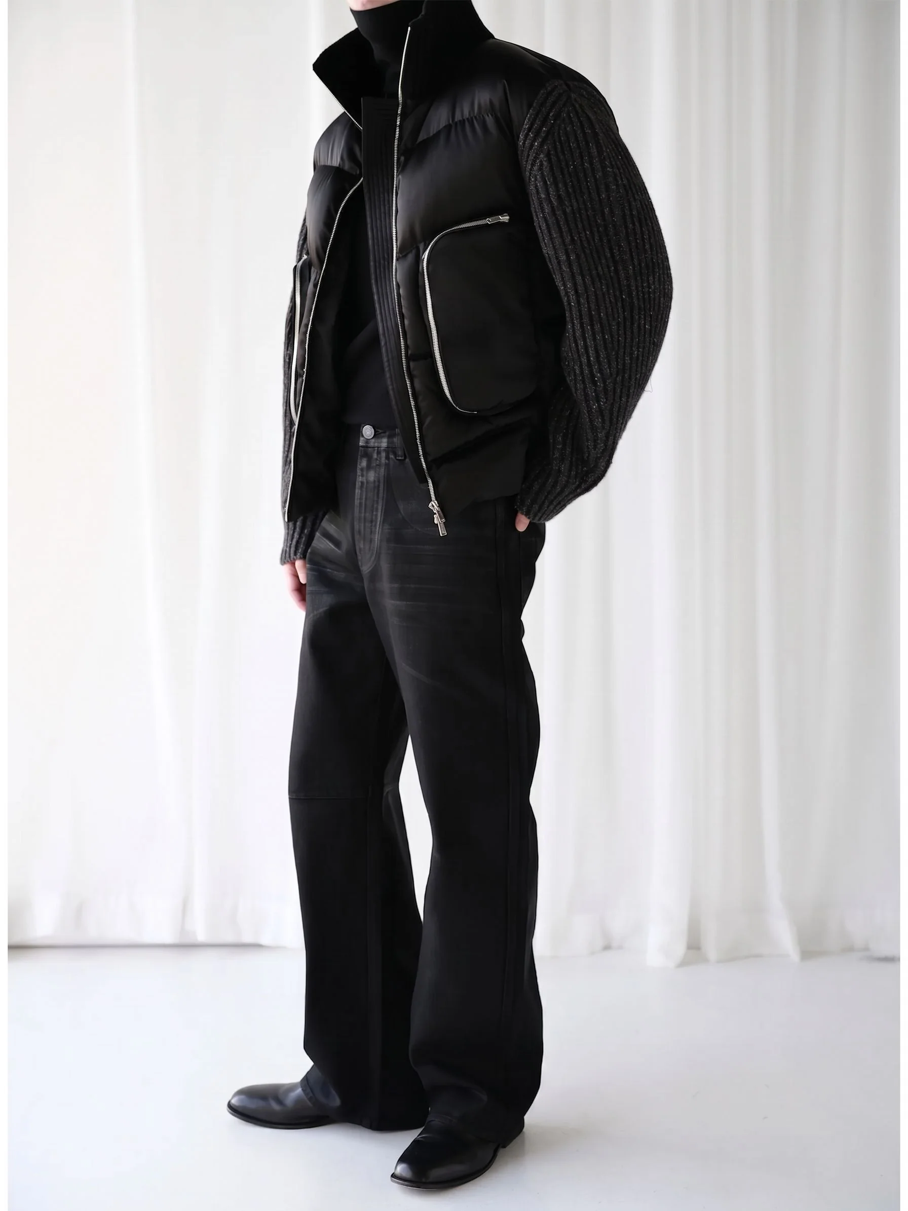 Knit Sleeve Puffer - Image 4