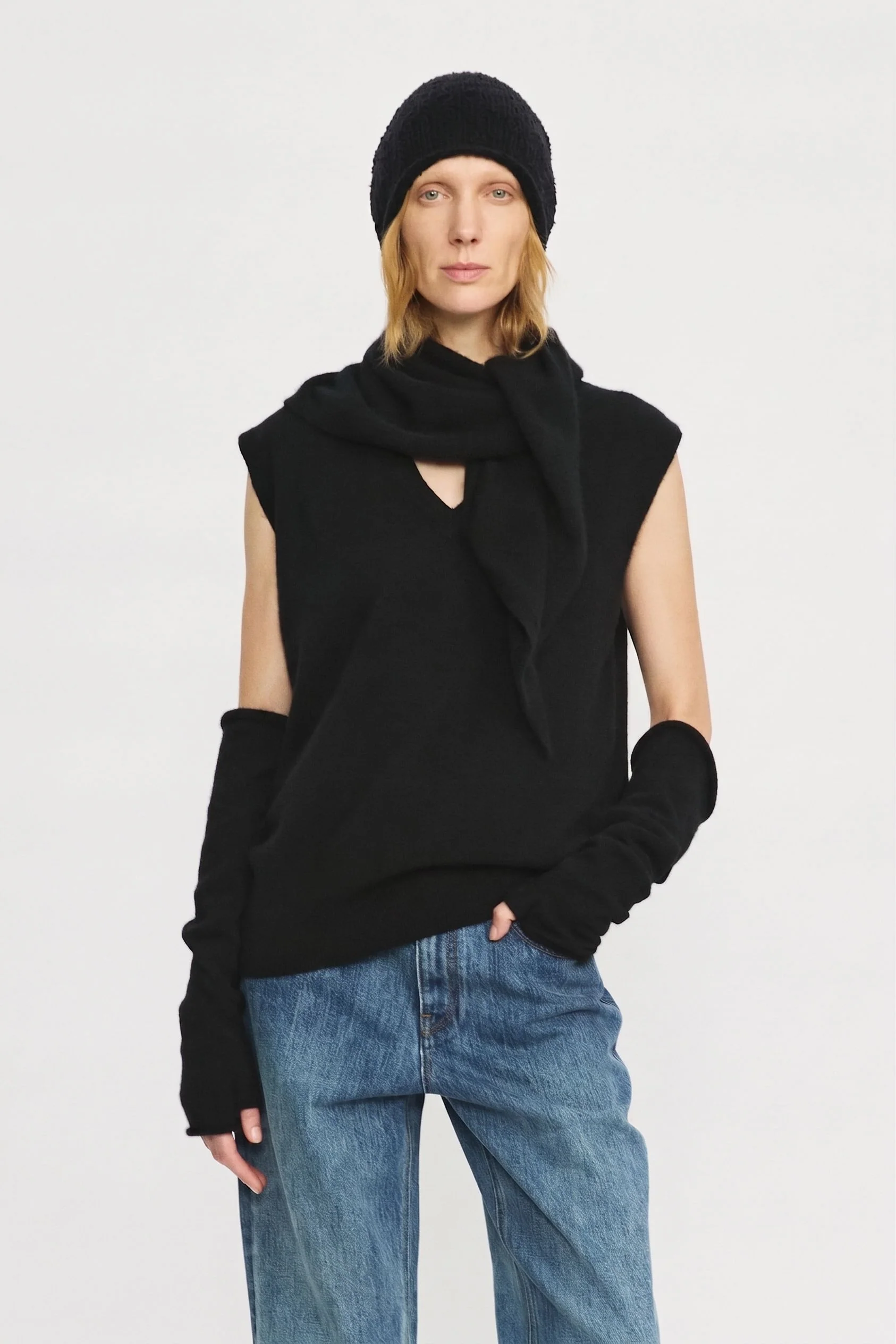 Knit Triangle Scarf - Image 3