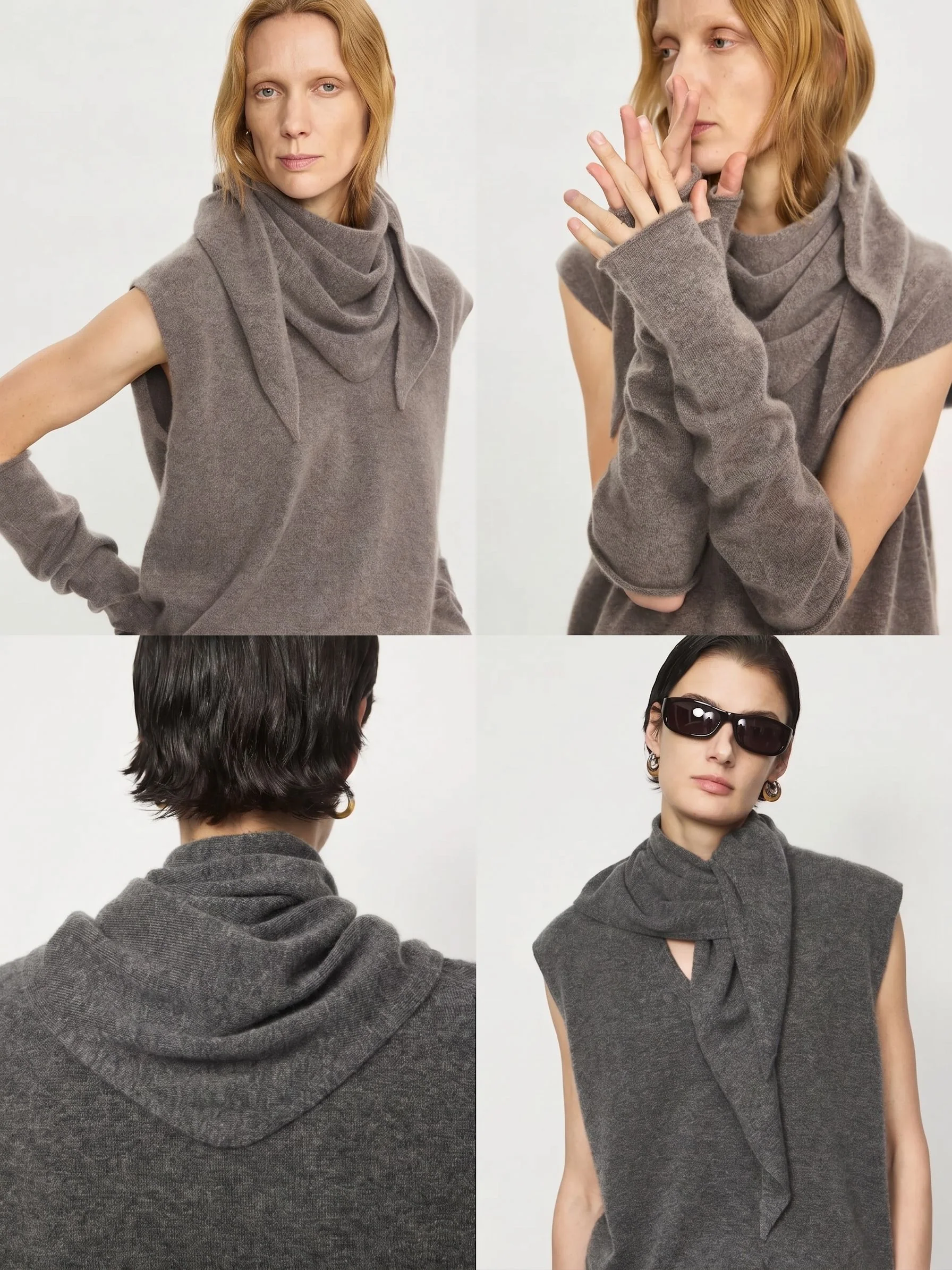 Knit Triangle Scarf - Image 4