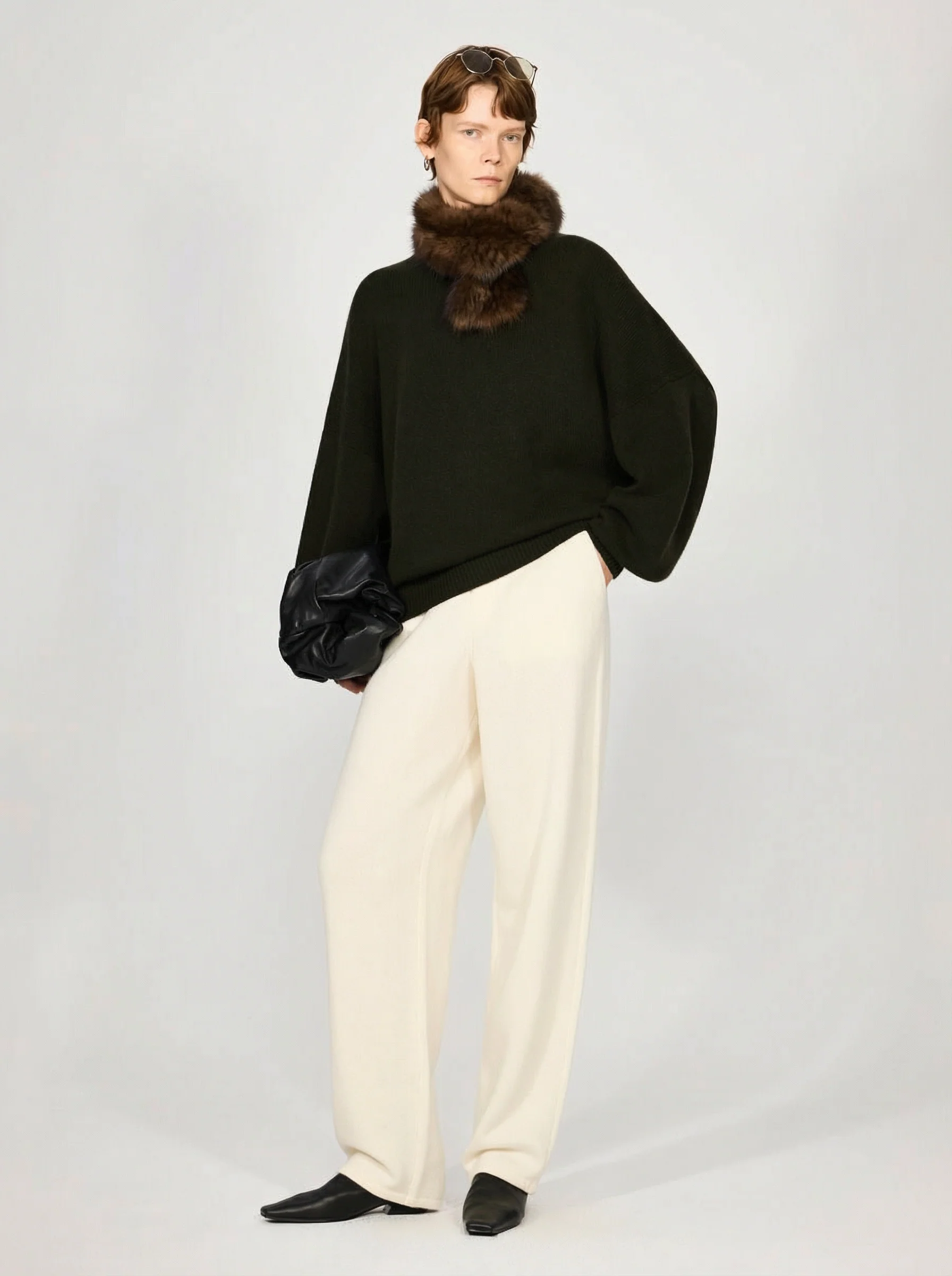 Knit Wide-Leg Trousers - Image 2