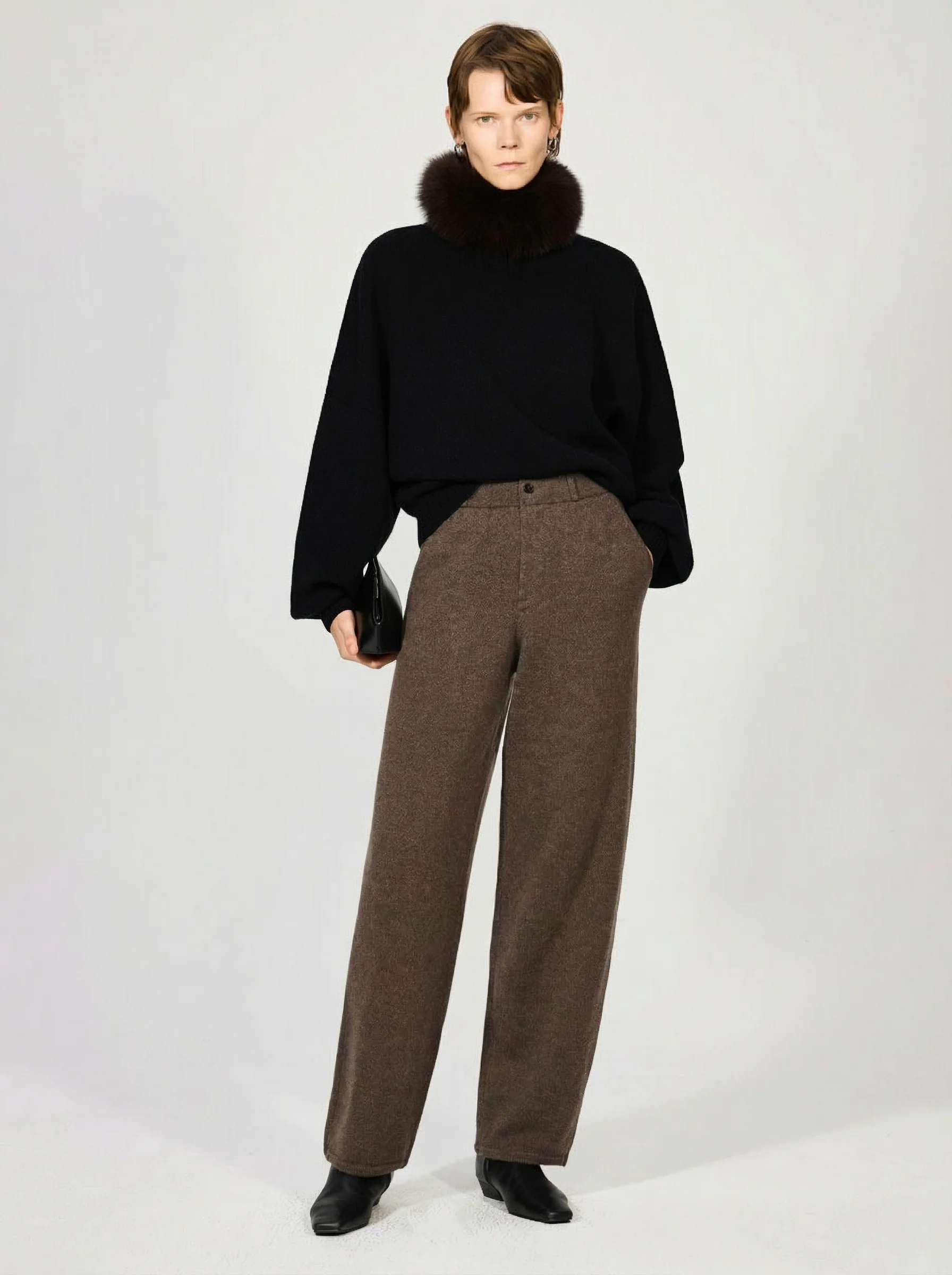 Knit Wide-Leg Trousers - Image 3
