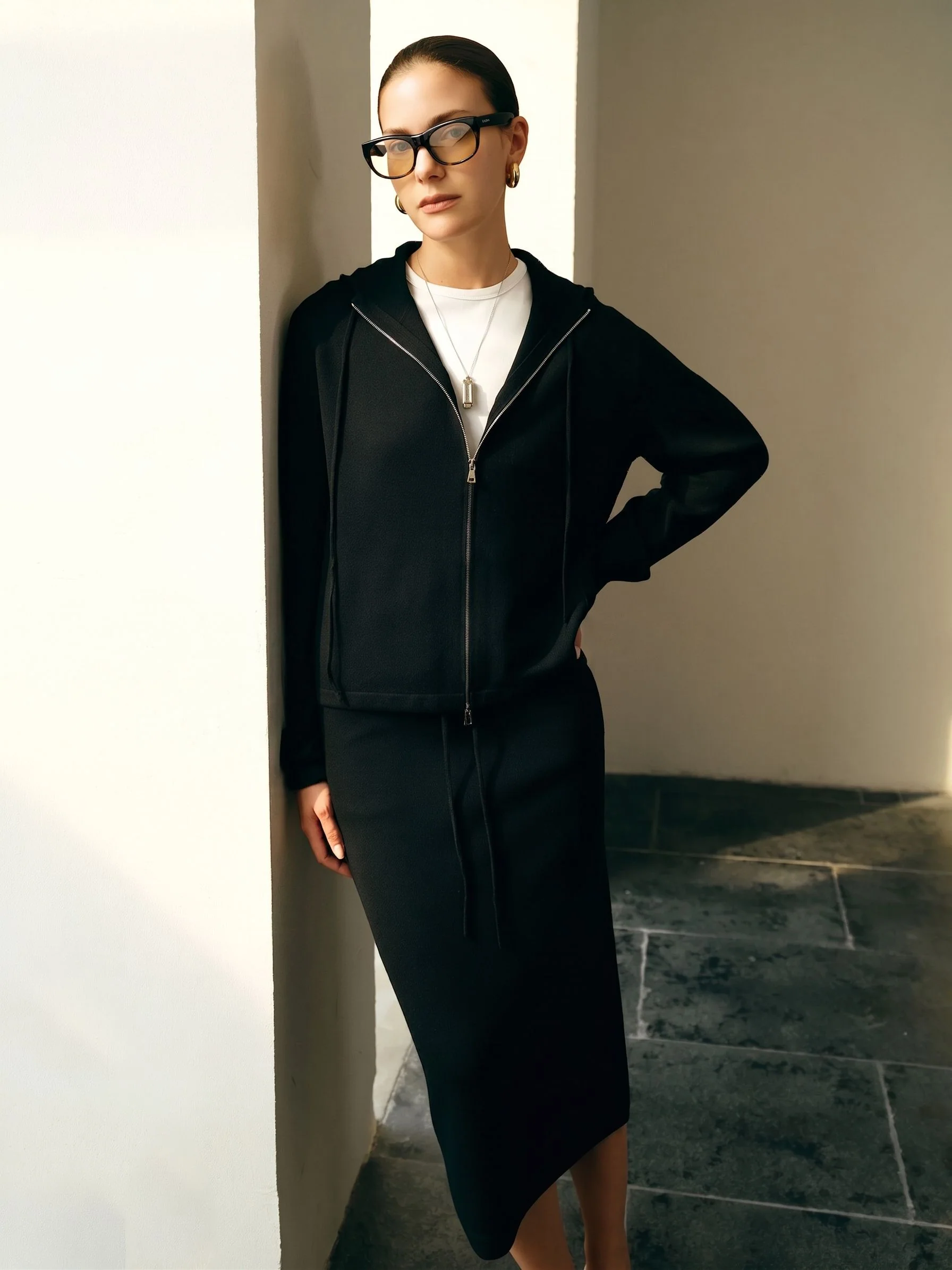 Knit Zip Hoodie Set - Image 3