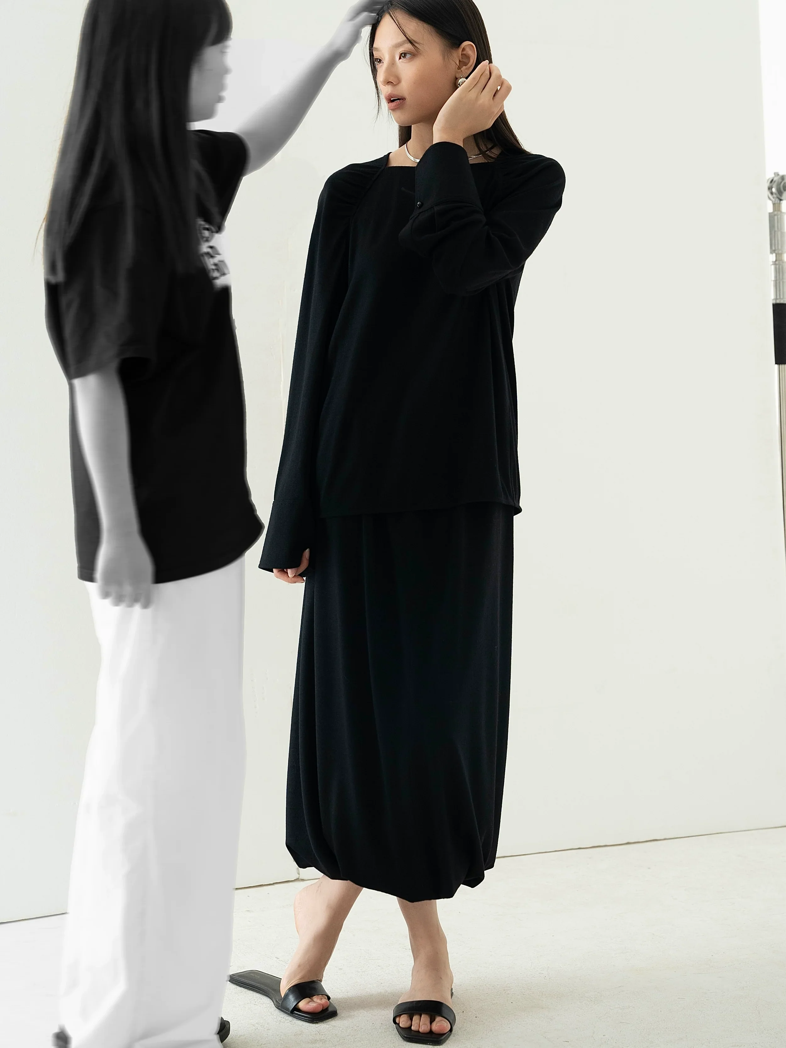 Knitted Black Ensemble - Image 4