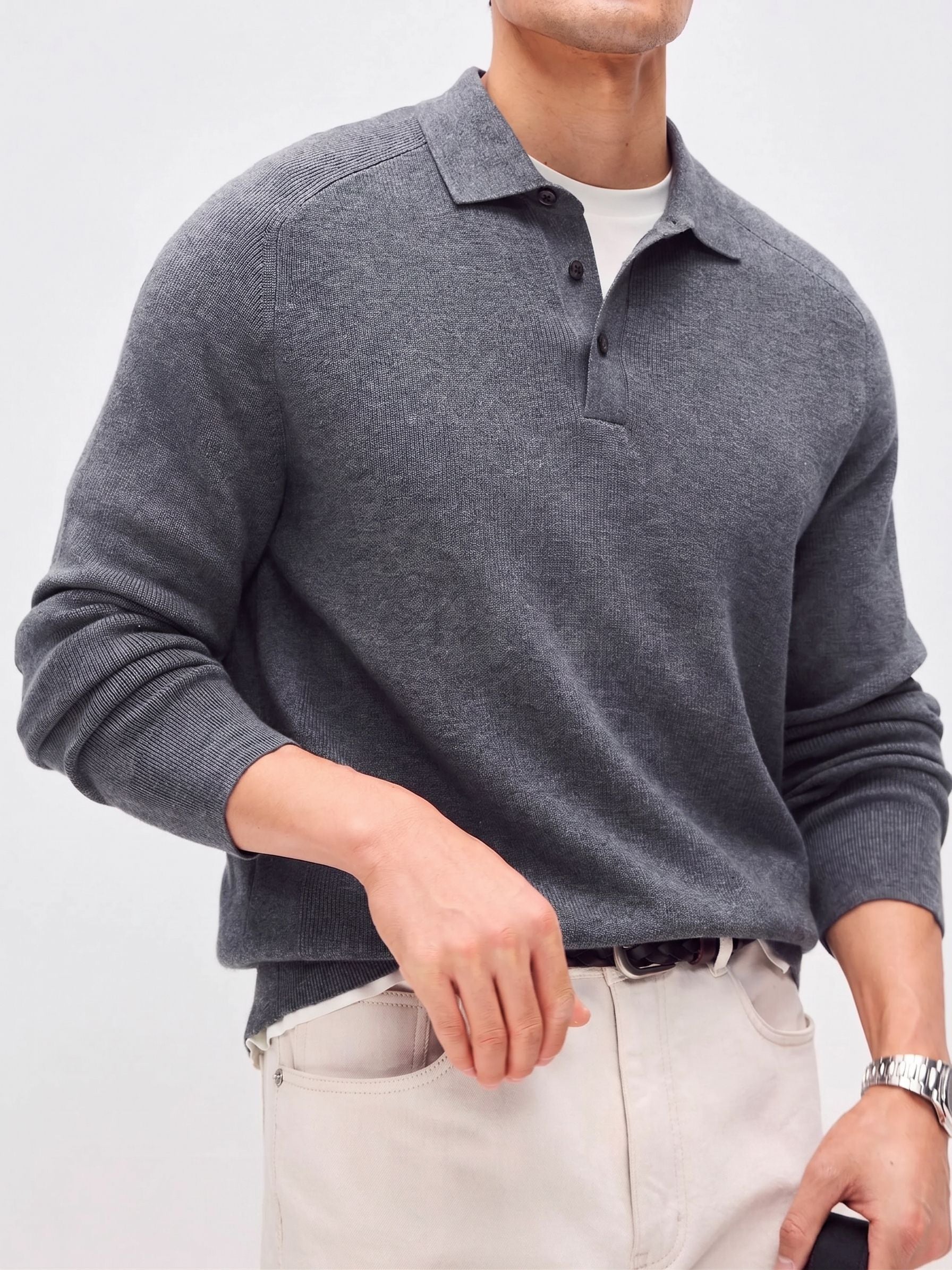 Knitted Polo Sweater
