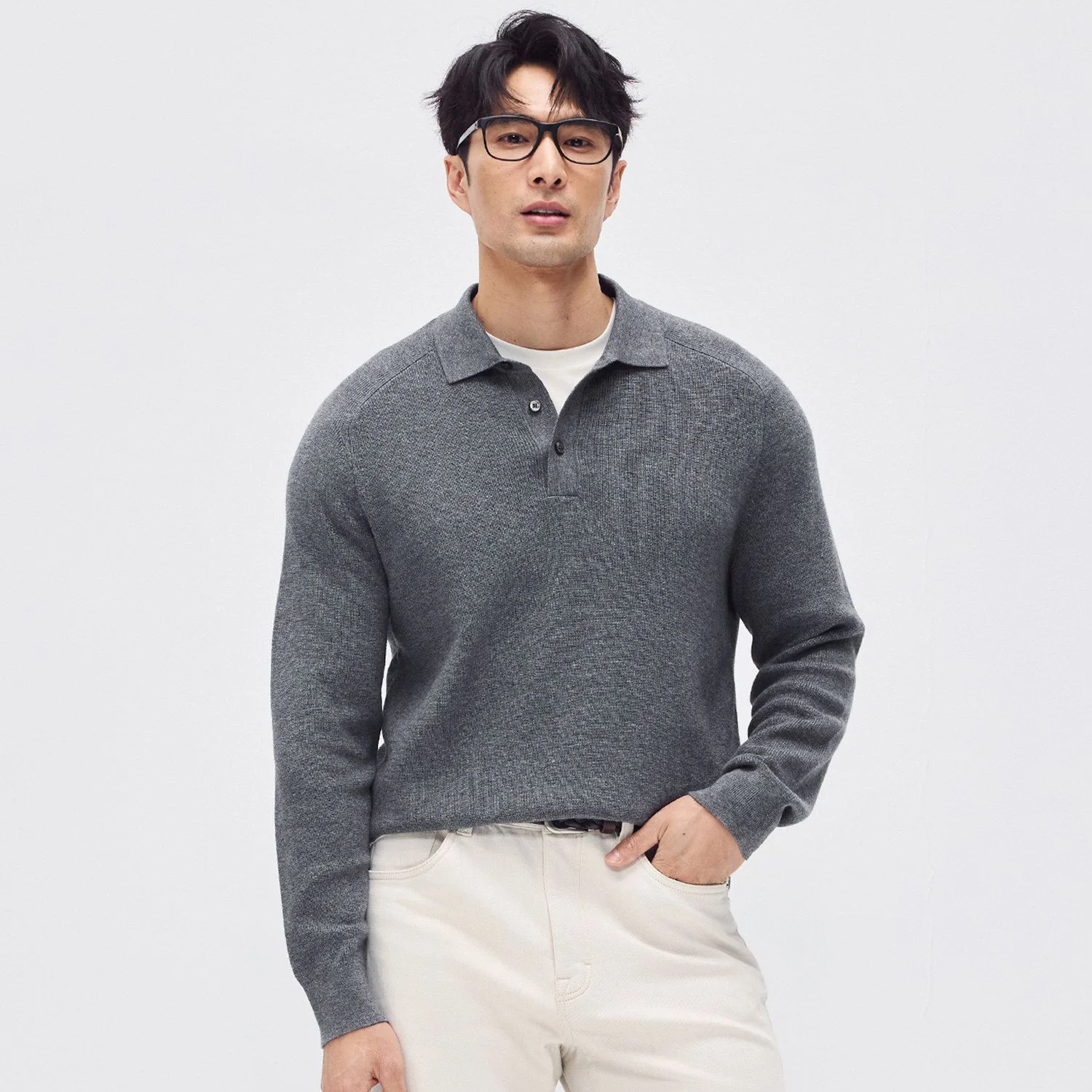 Knitted Polo Sweater - Image 6