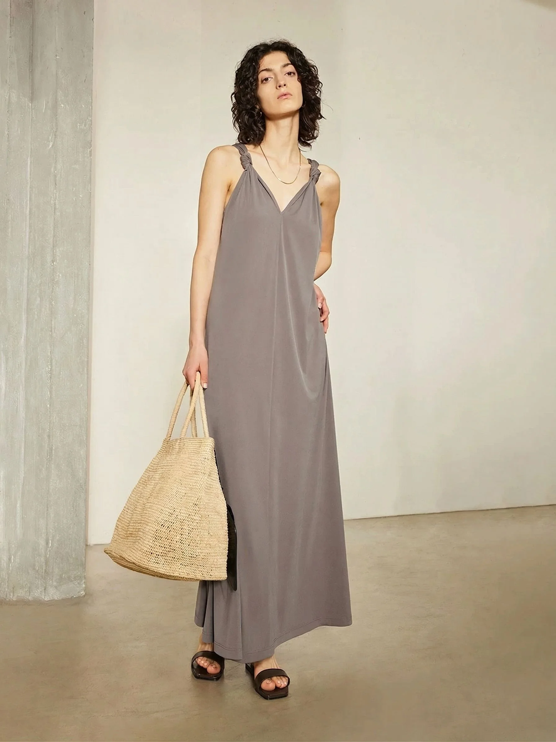 Knotted Strap Maxi Dress - Image 6