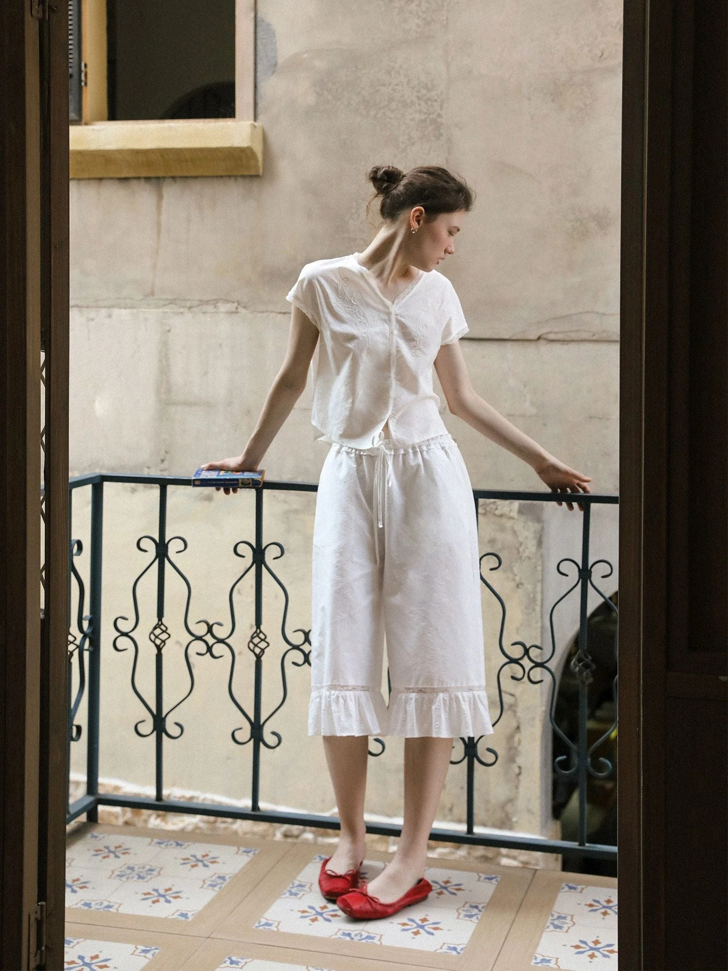 Lace Hem Culottes - Image 2