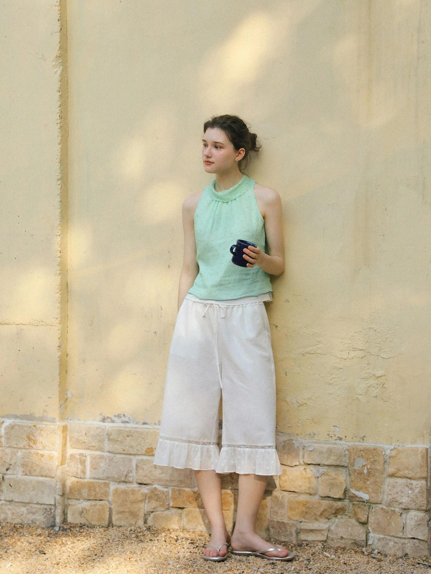 Lace Hem Culottes - Image 5
