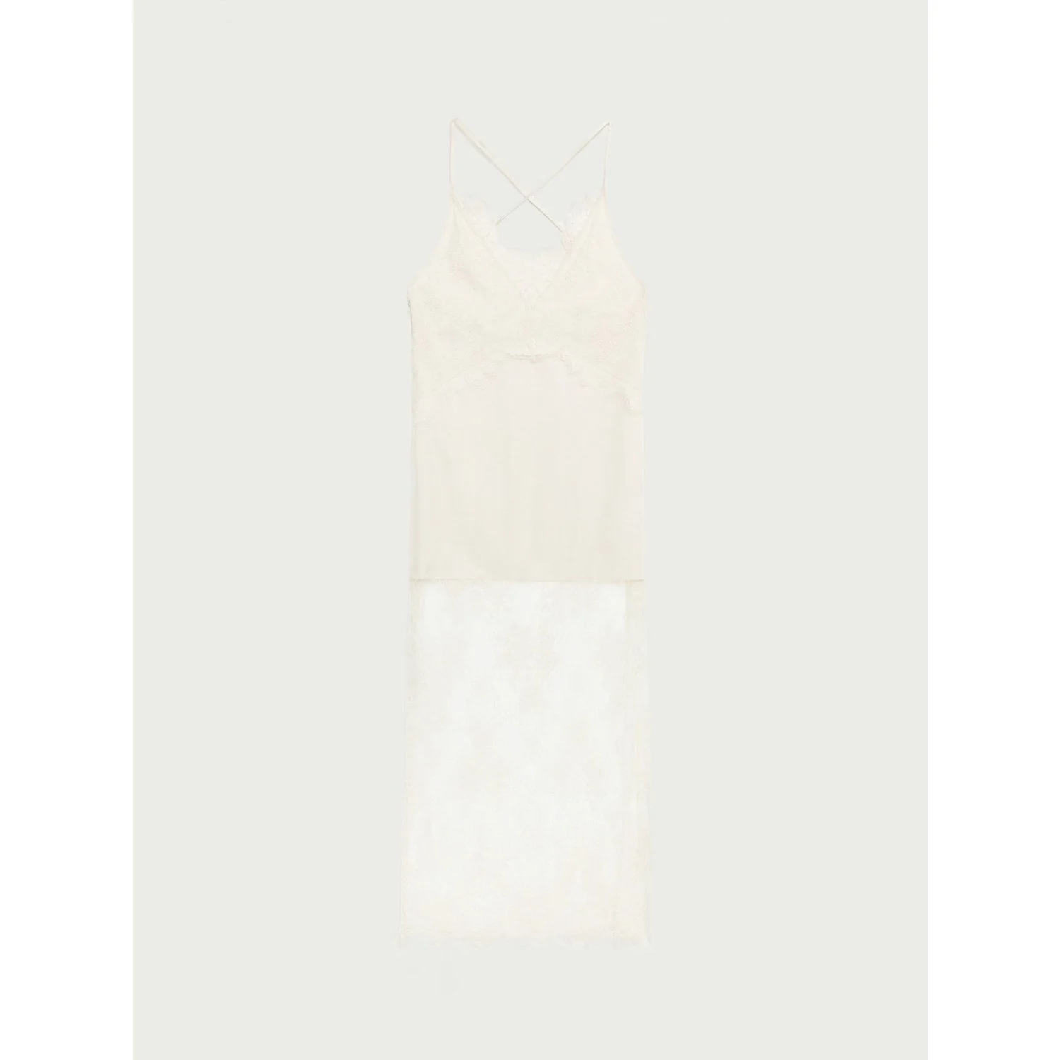 Lace Overlay Slip Dress - Image 7