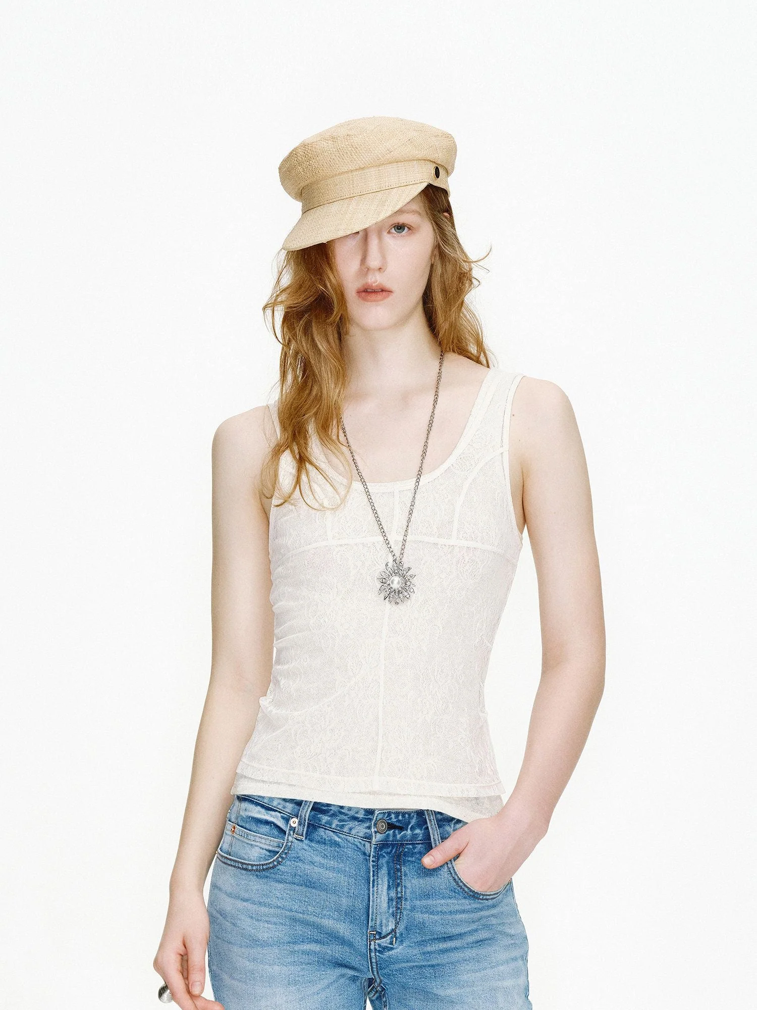 Lace Panel Tank