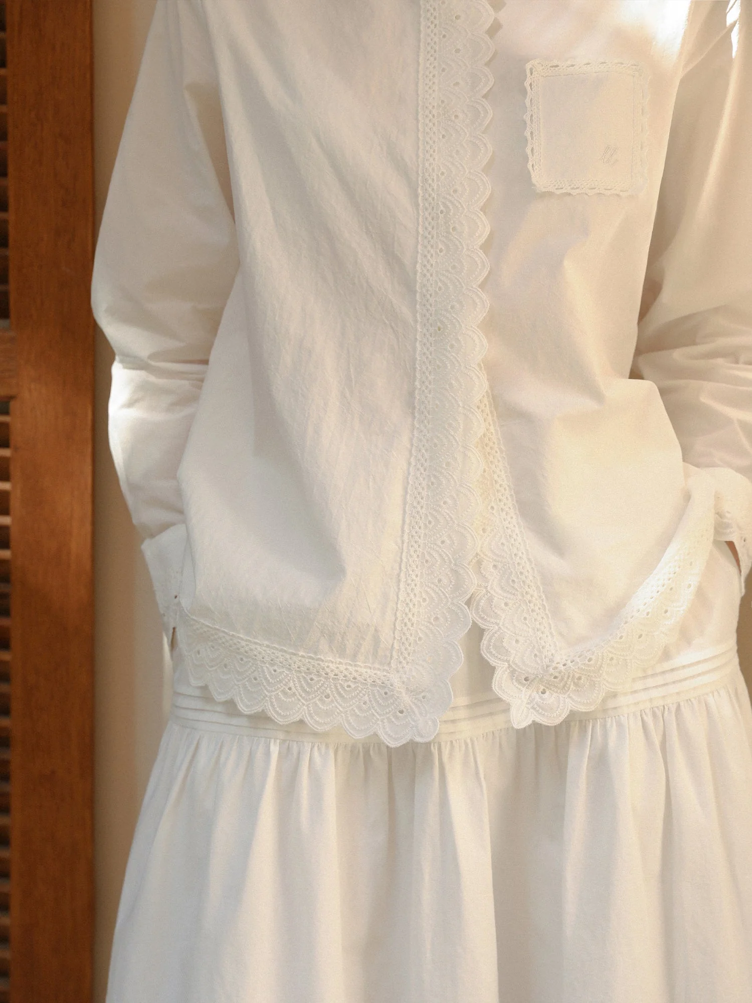 Lace Stitching Shirt - Image 5