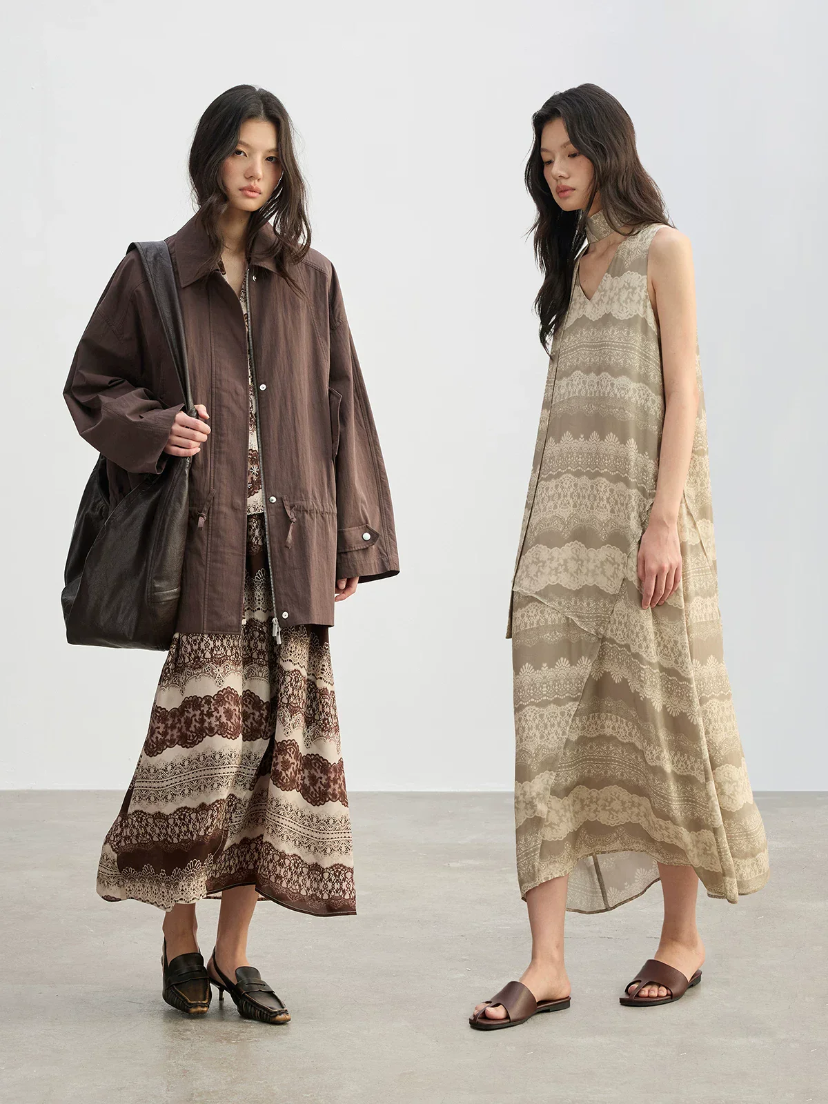 Lace Stripe Maxi Dress - Image 4