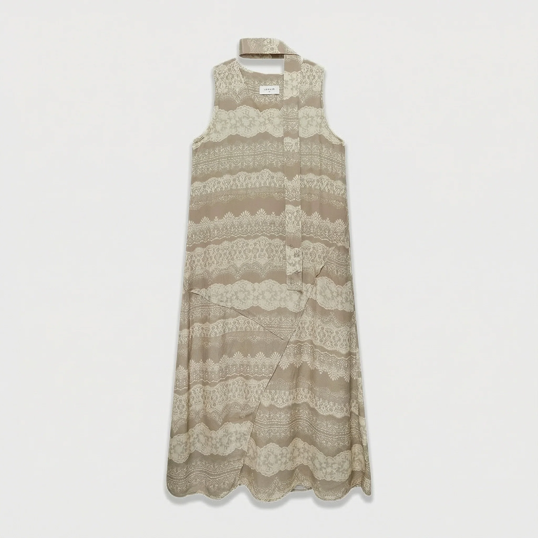 Lace Stripe Maxi Dress - Image 6