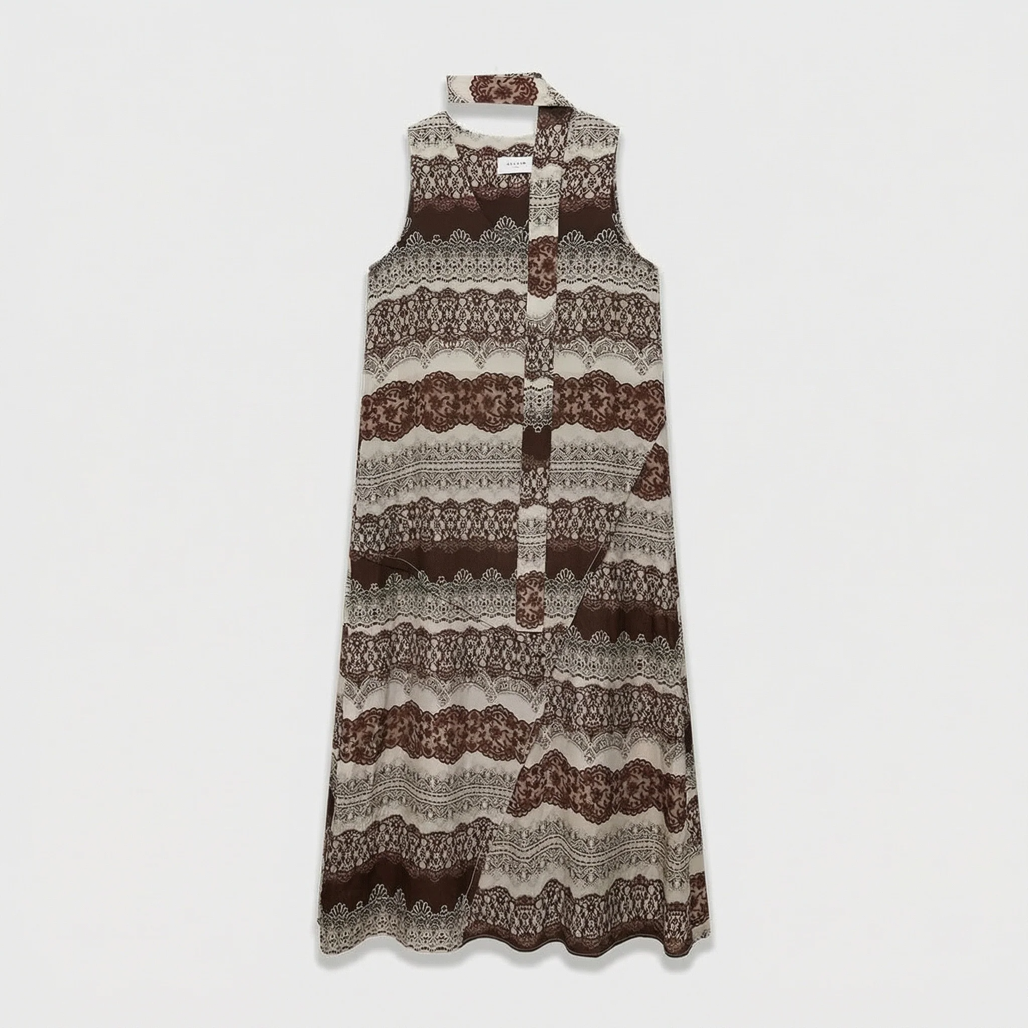 Lace Stripe Maxi Dress - Image 7