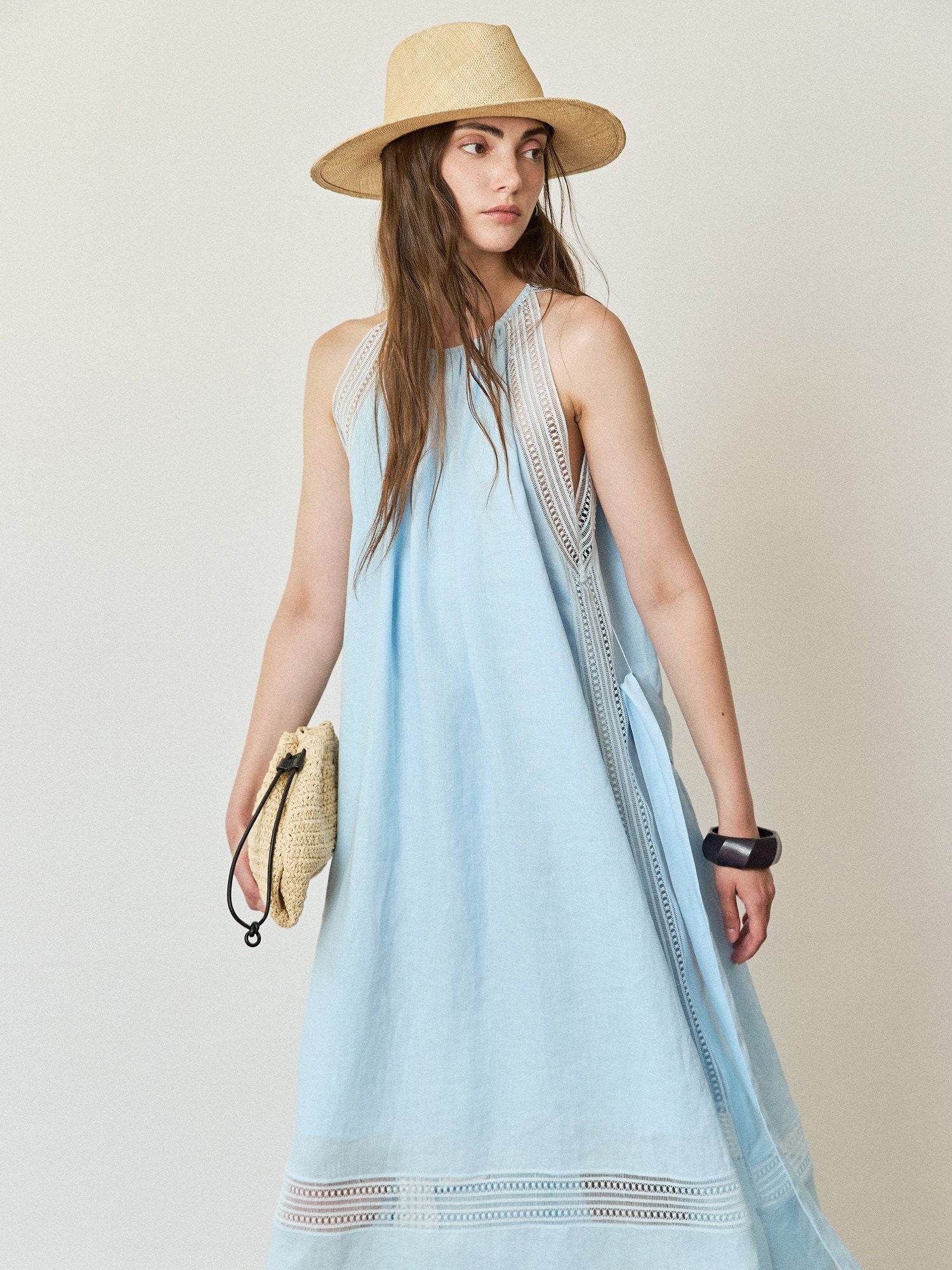 Lace Trim Halter Dress - Image 3