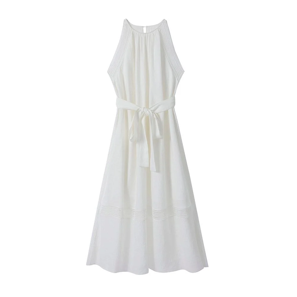 Lace Trim Halter Dress - Image 7