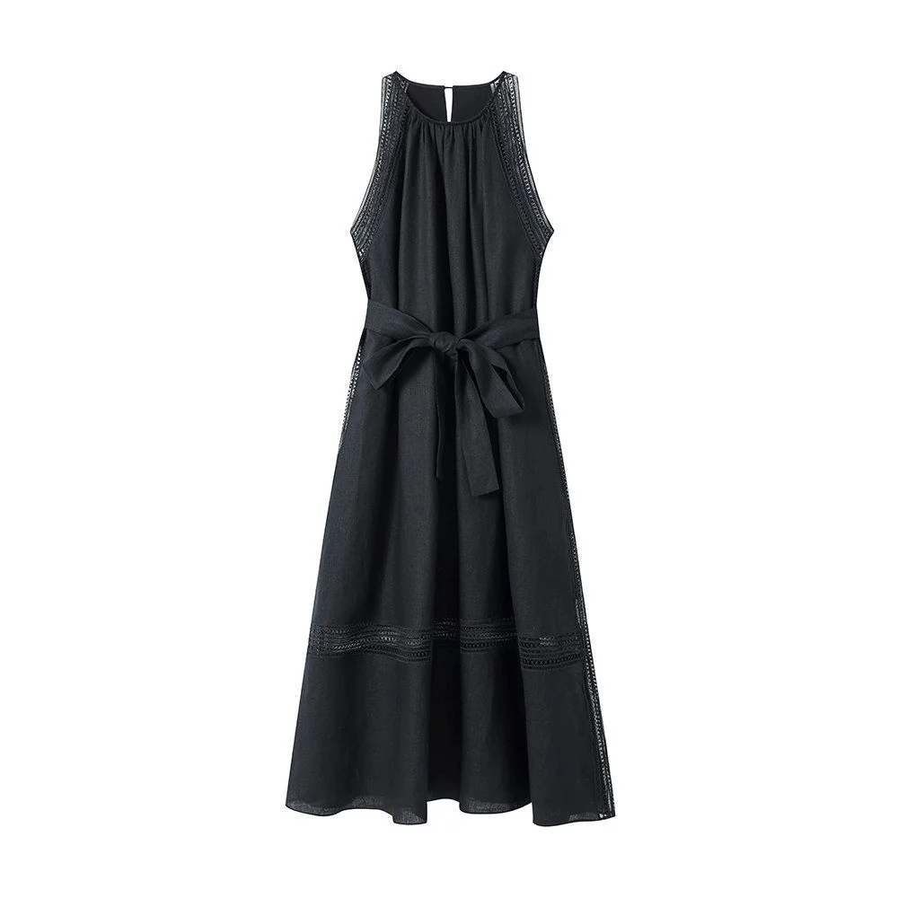 Lace Trim Halter Dress - Image 8