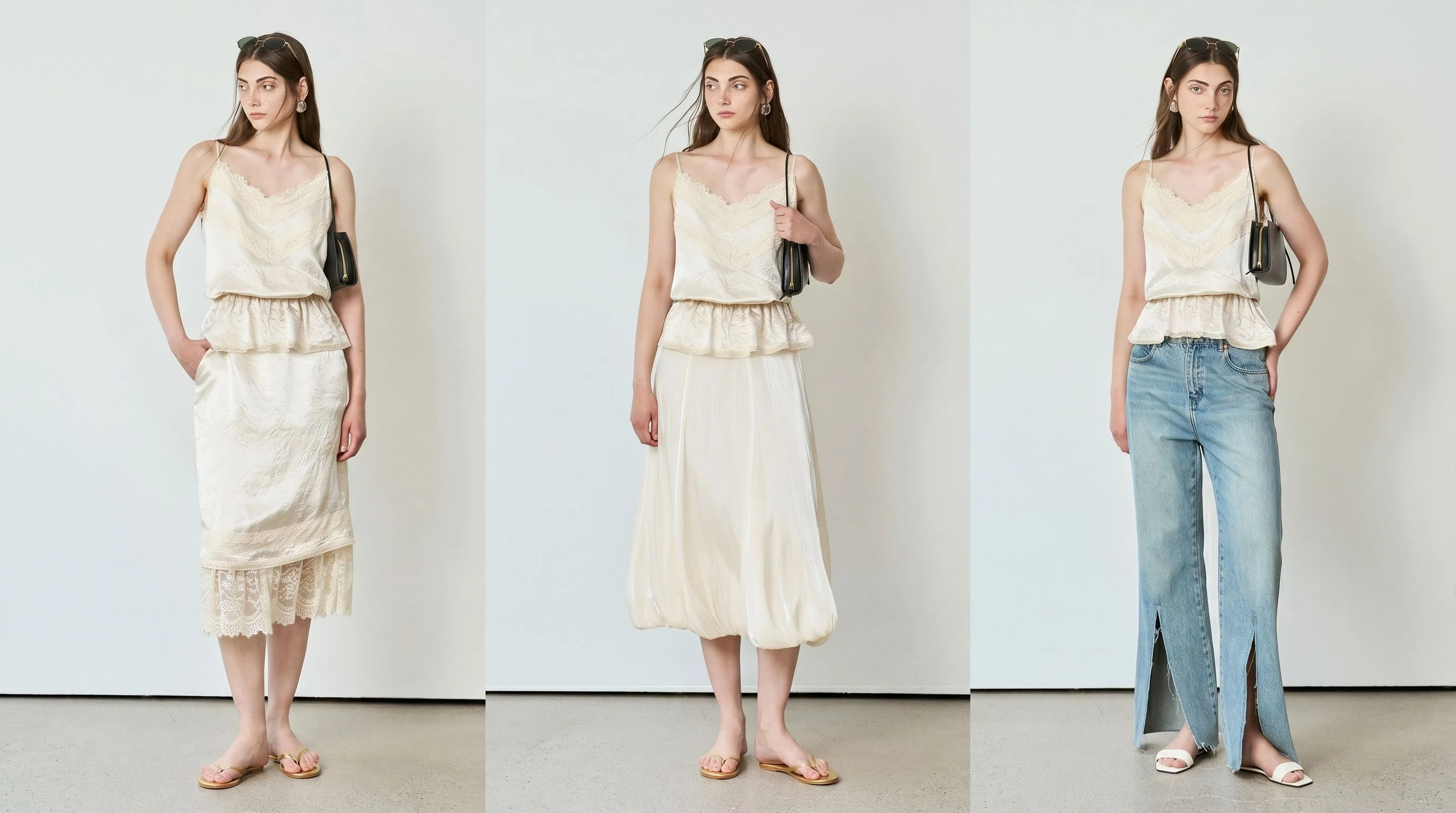 Lace Trim Midi Dress
