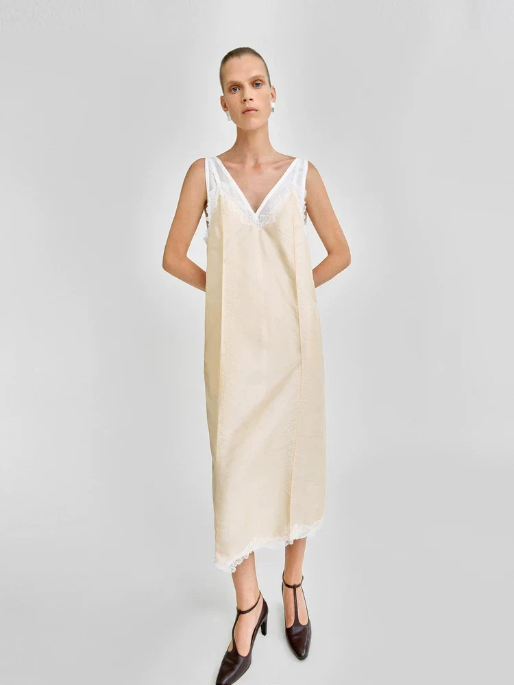 Lace Trim Slip Dress