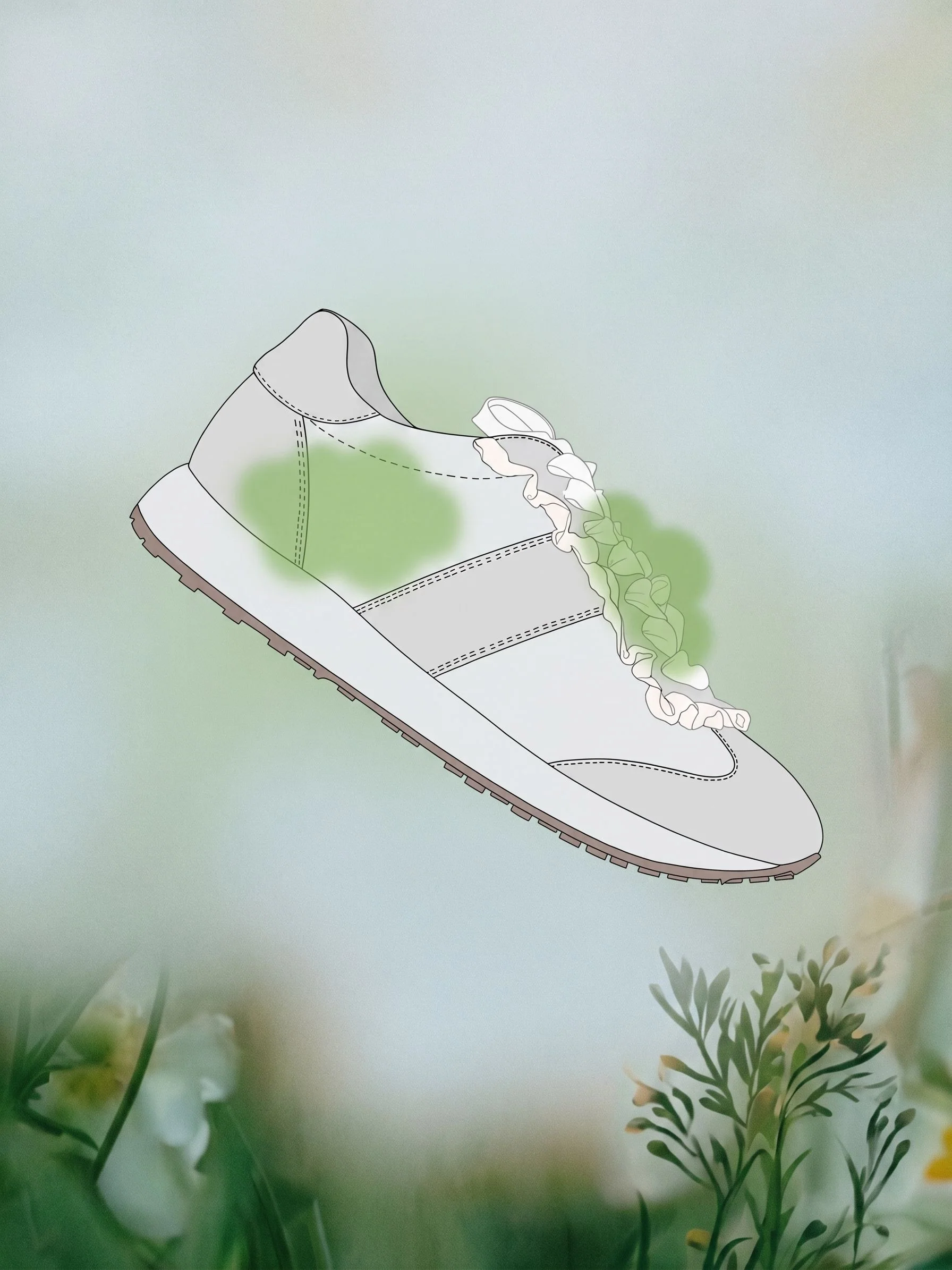 Lace Trim Sneakers - Image 6