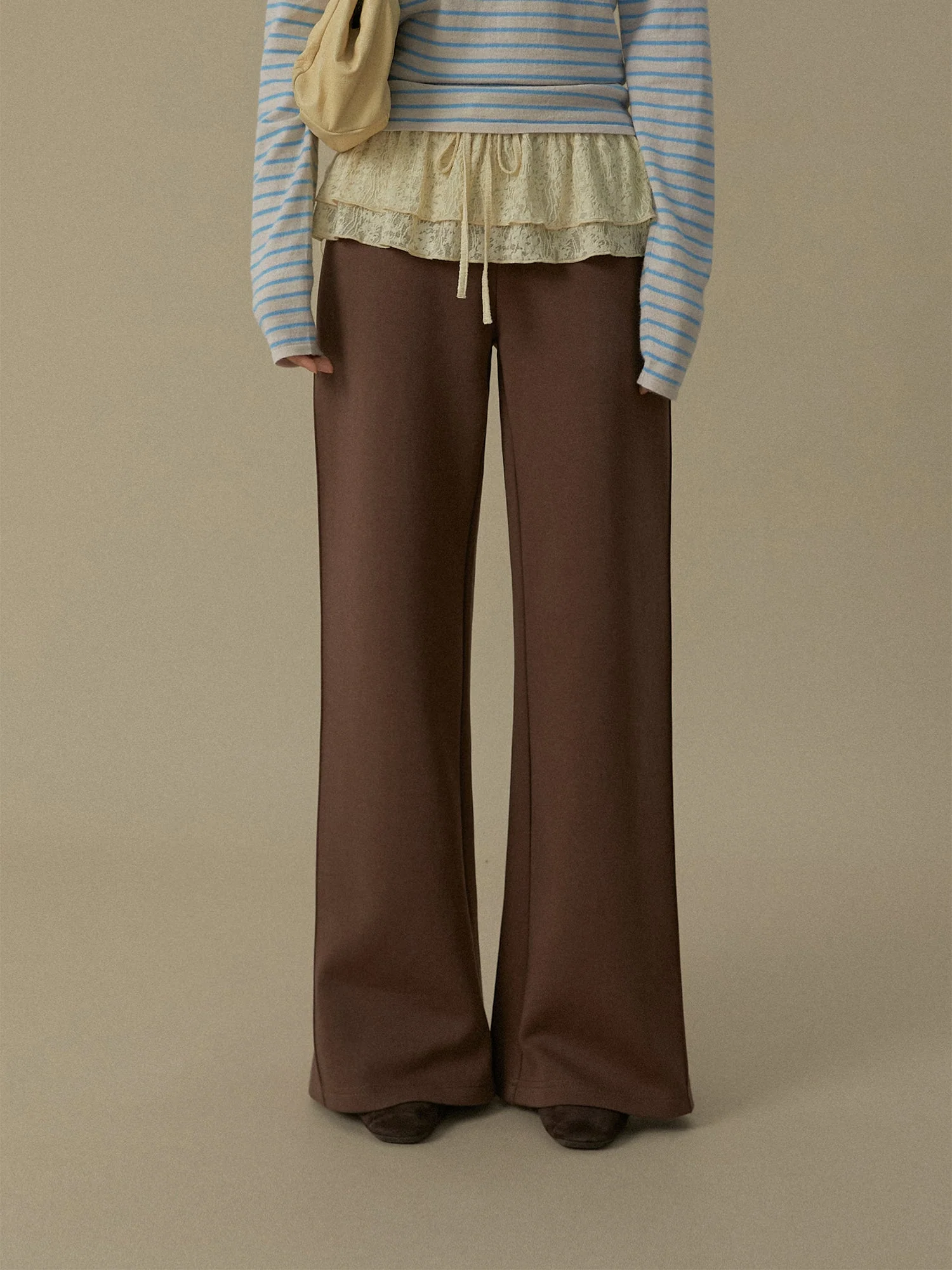 Lace-Trim Sweatpants