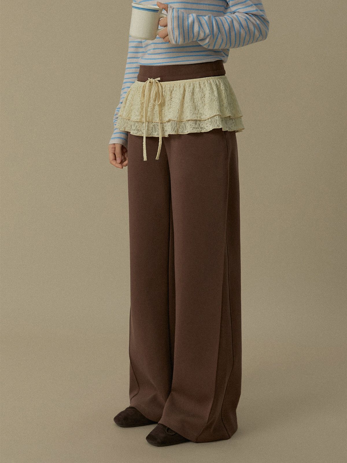 Lace-Trim Sweatpants - Image 4