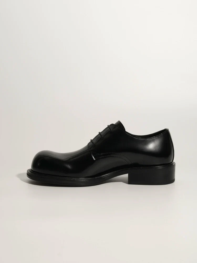 Lace-Up Derby Leather Shoe