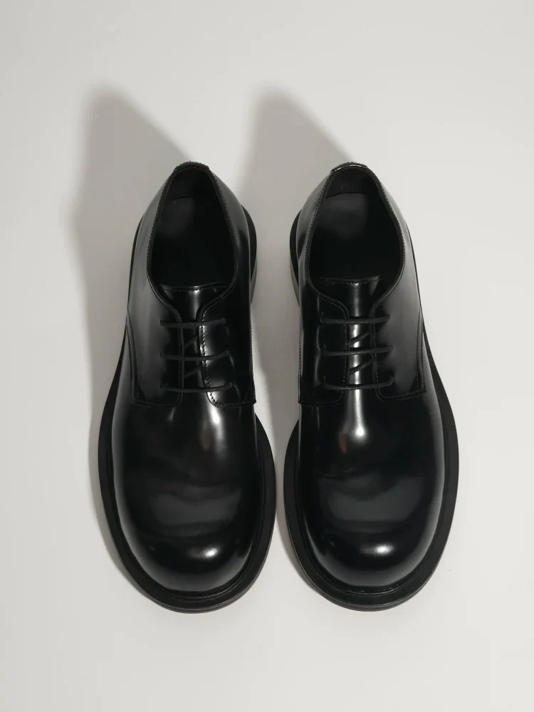 Lace-Up Derby Leather Shoe - Image 3