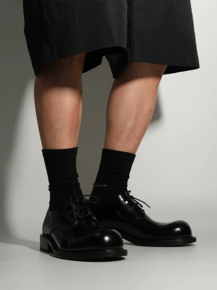 Lace-Up Derby Leather Shoe - Image 5