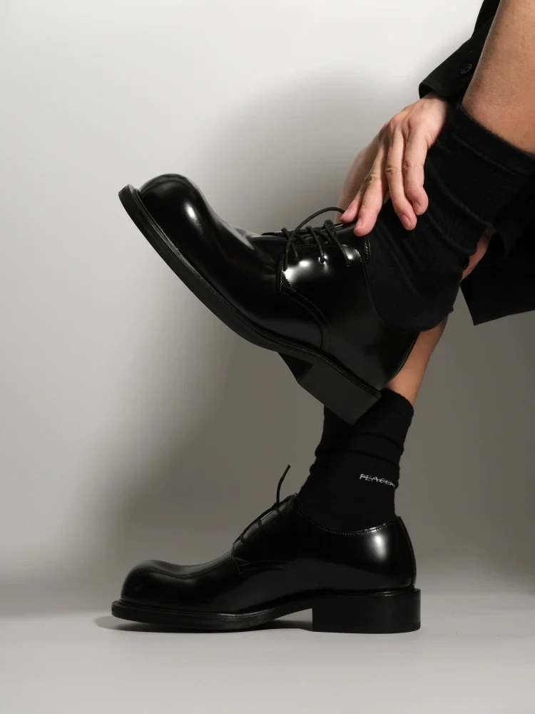 Lace-Up Derby Leather Shoe - Image 6