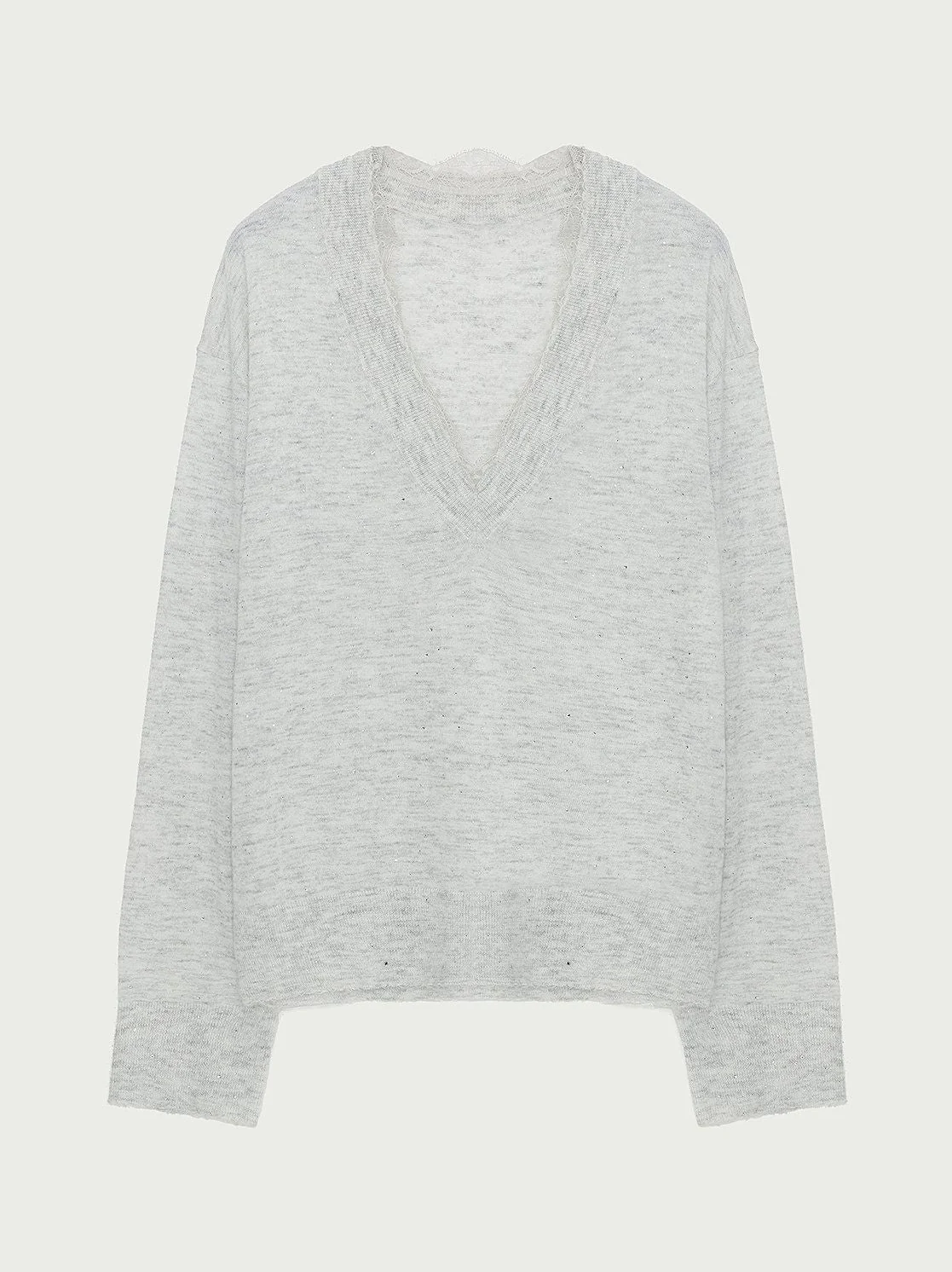 Lace V-Neck Sweater - Image 7