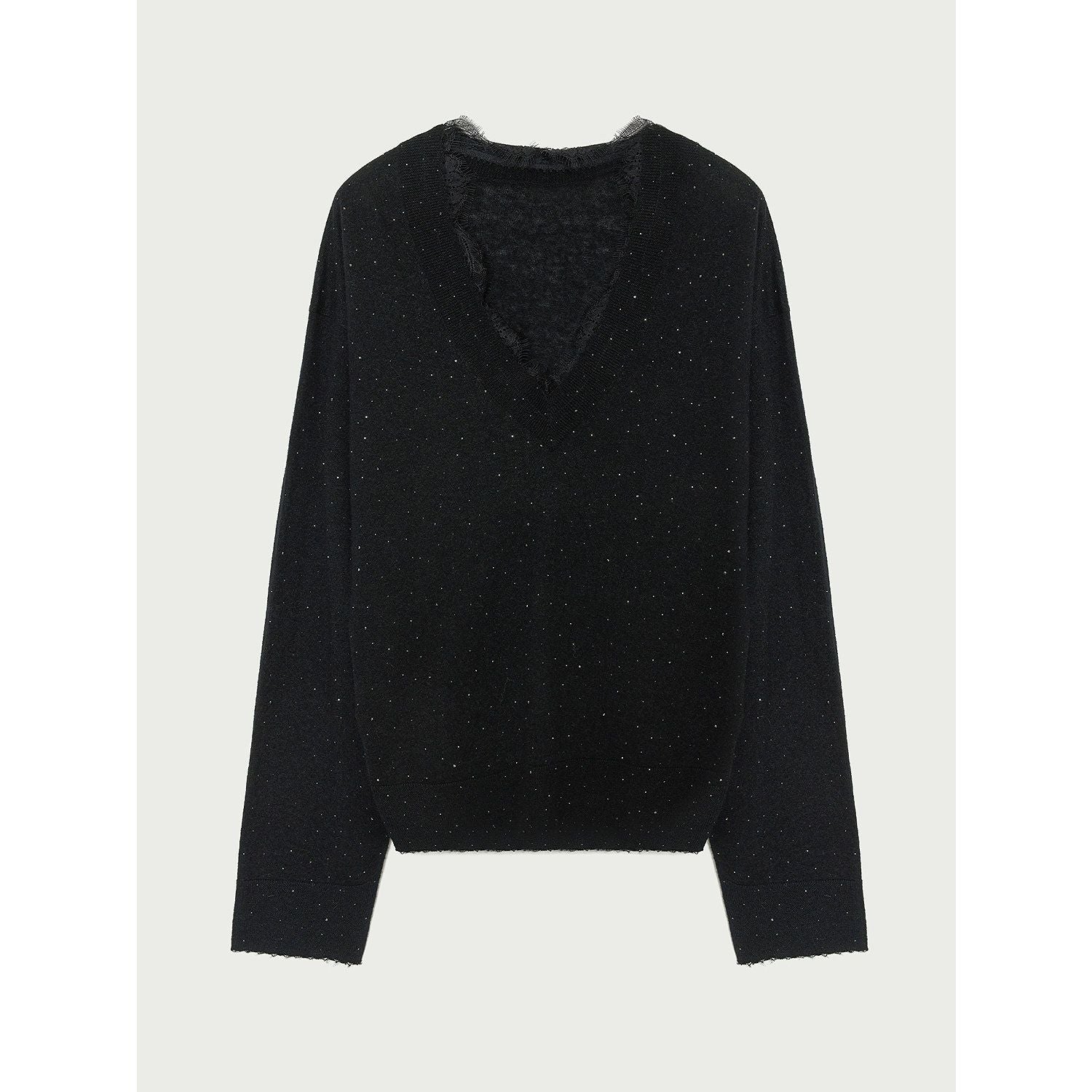 Lace V-Neck Sweater - Image 8