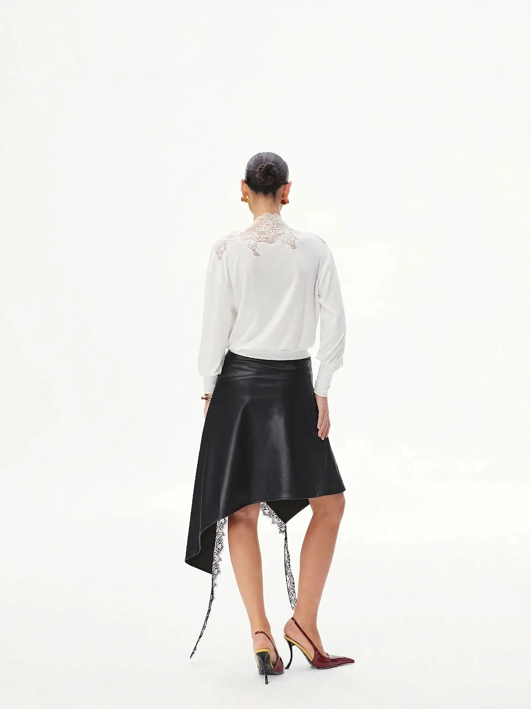 Lace Yoke Knit Top - Image 6