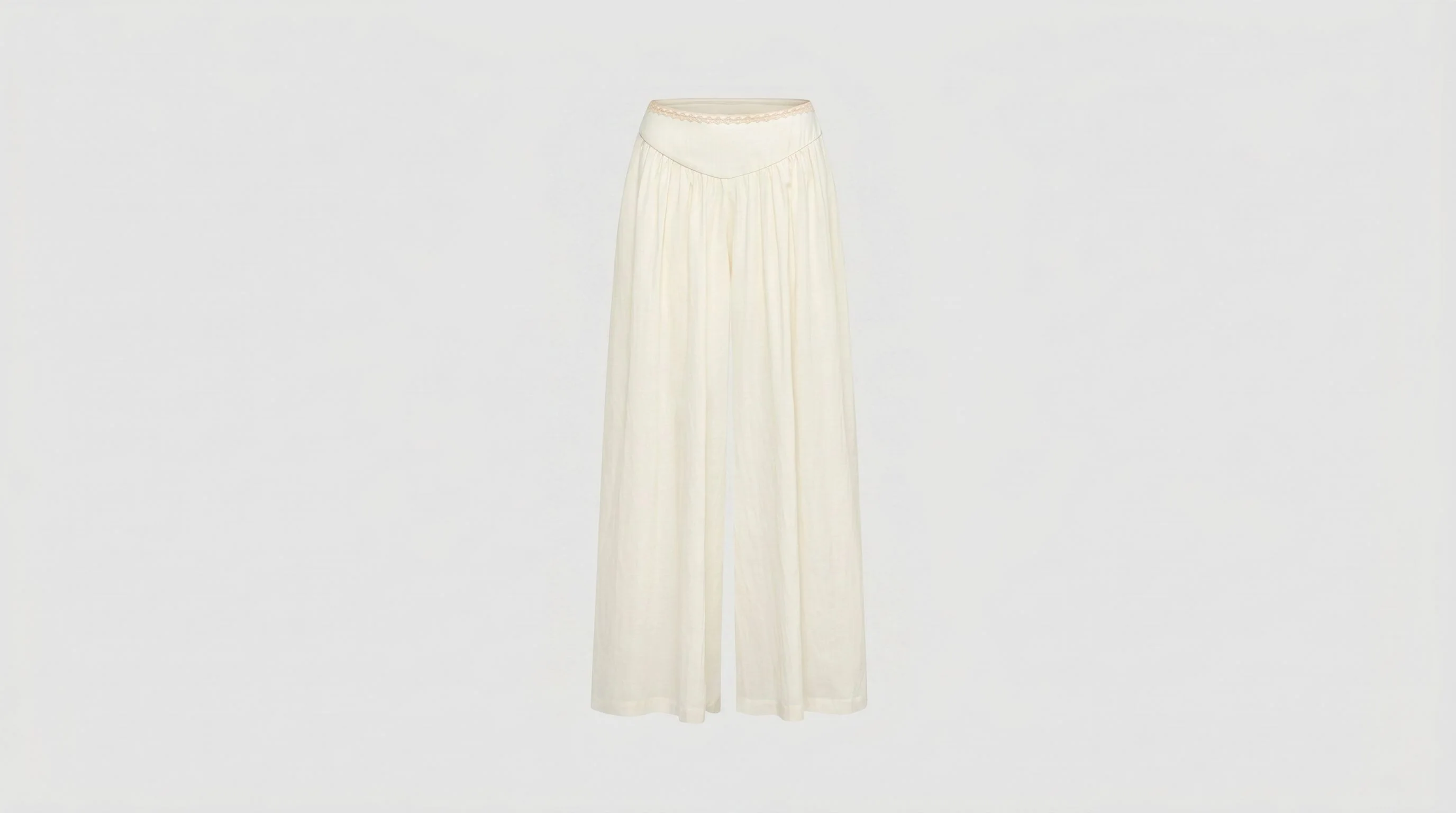 Lace Yoke Wide Pants - Image 3