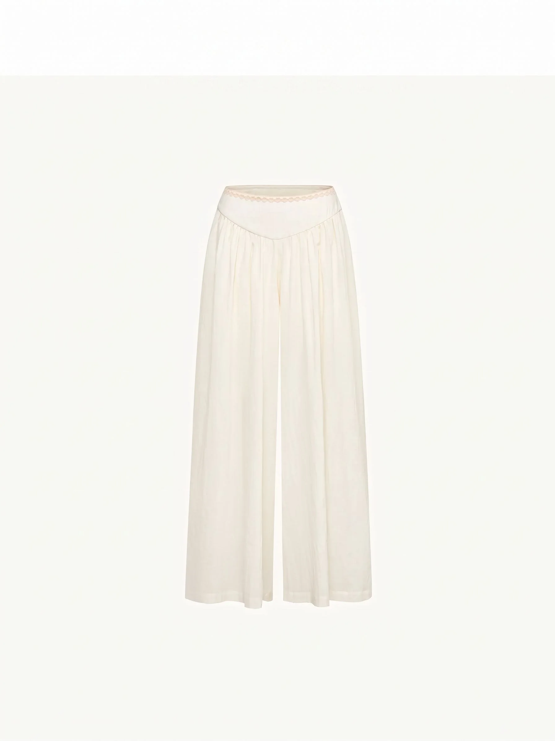 Lace Yoke Wide Pants - Image 4