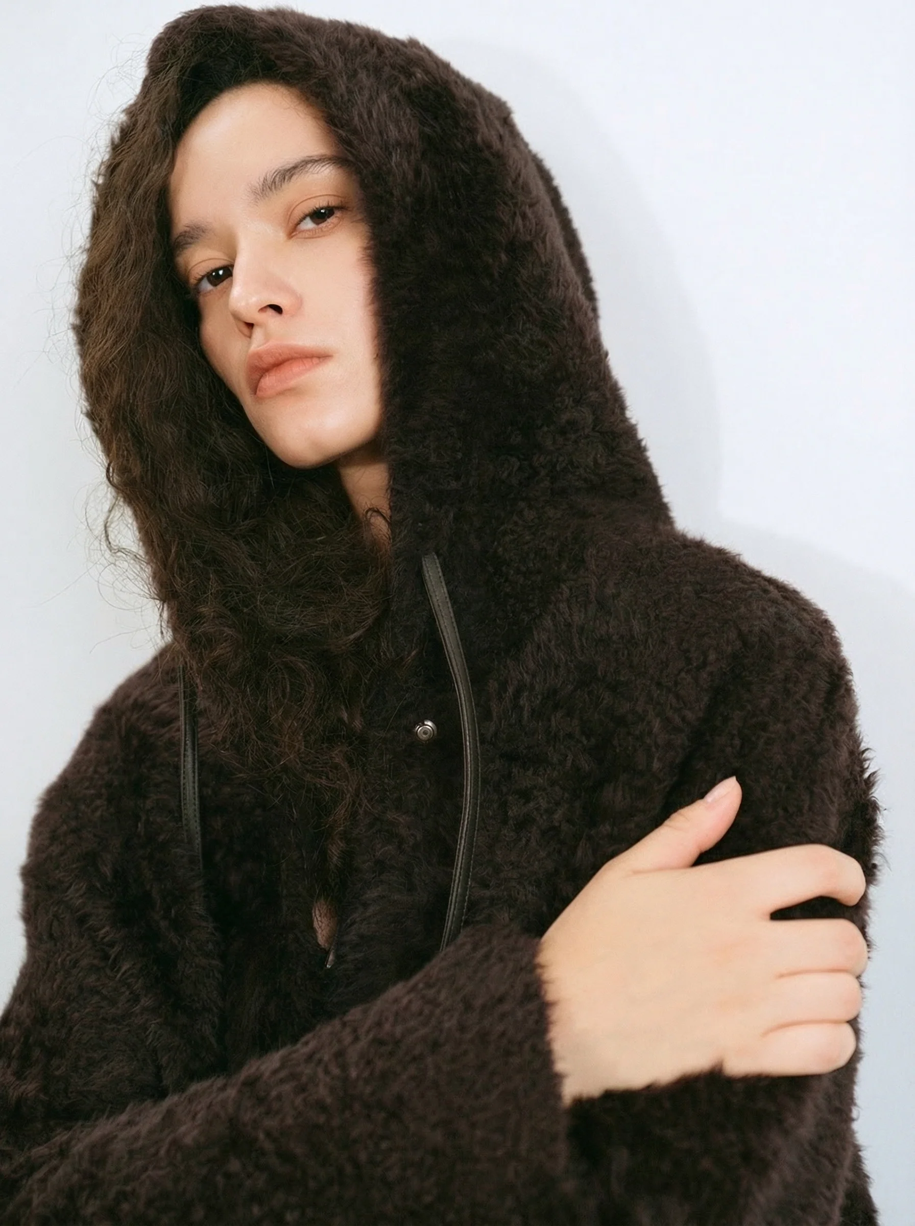 Lacon Shearling Hooded Coat - Image 2