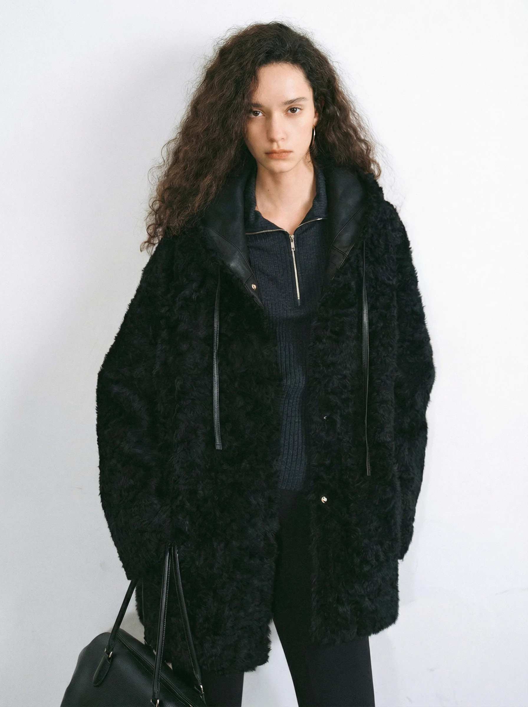 Lacon Shearling Hooded Coat - Image 4