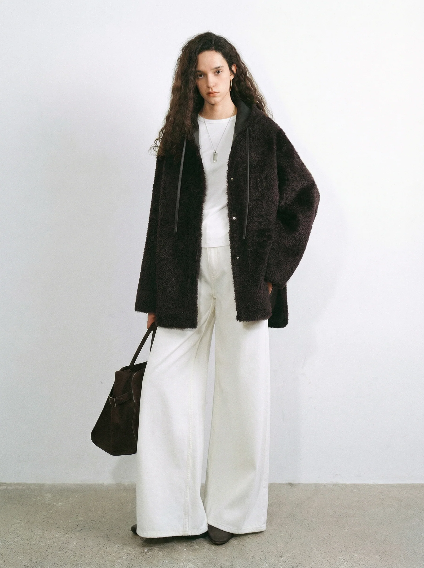 Lacon Shearling Hooded Coat - Image 5